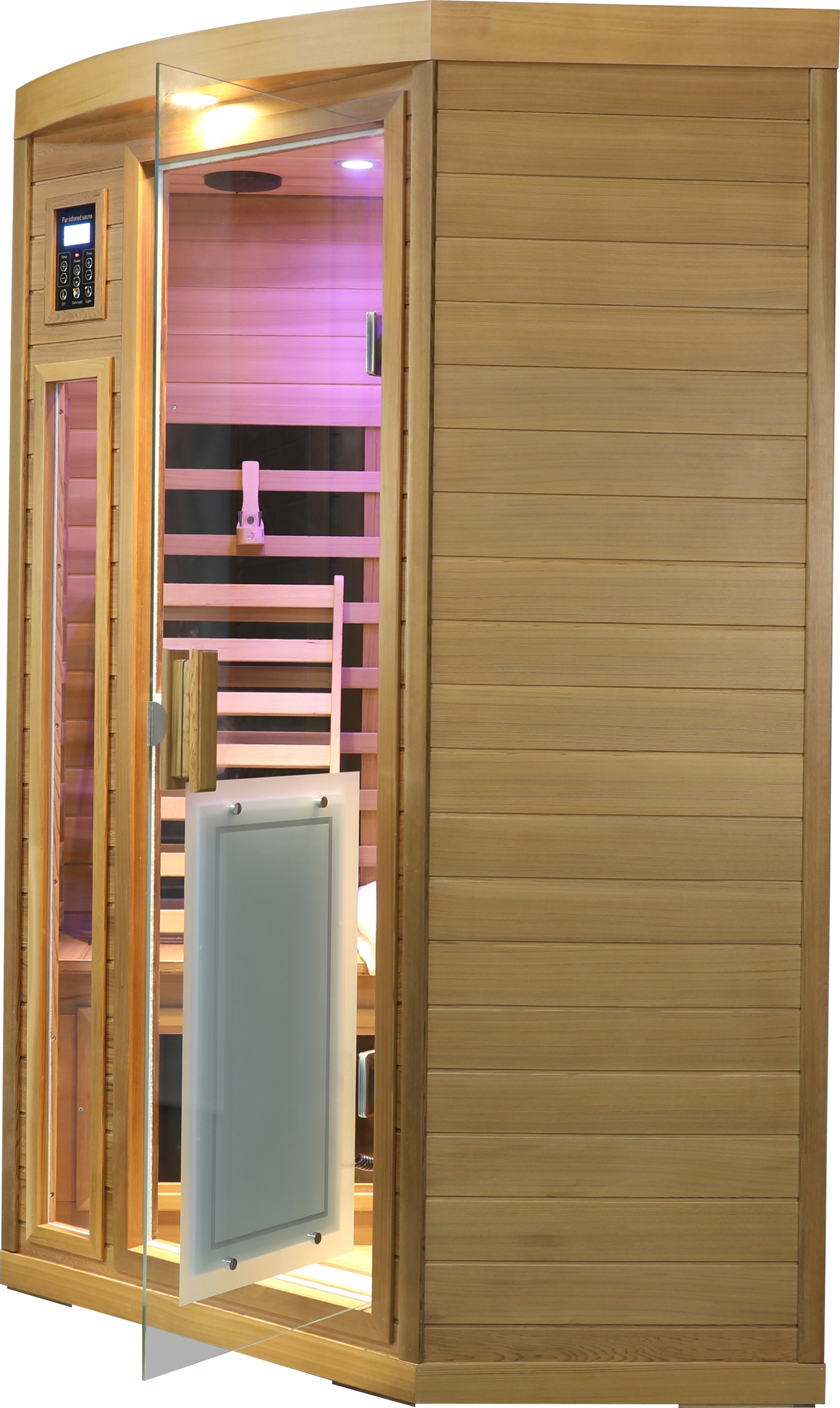 Low EMF 2-Person Far-Infrared Red Cedar Deluxe Indoor Pentagonal Sauna Room