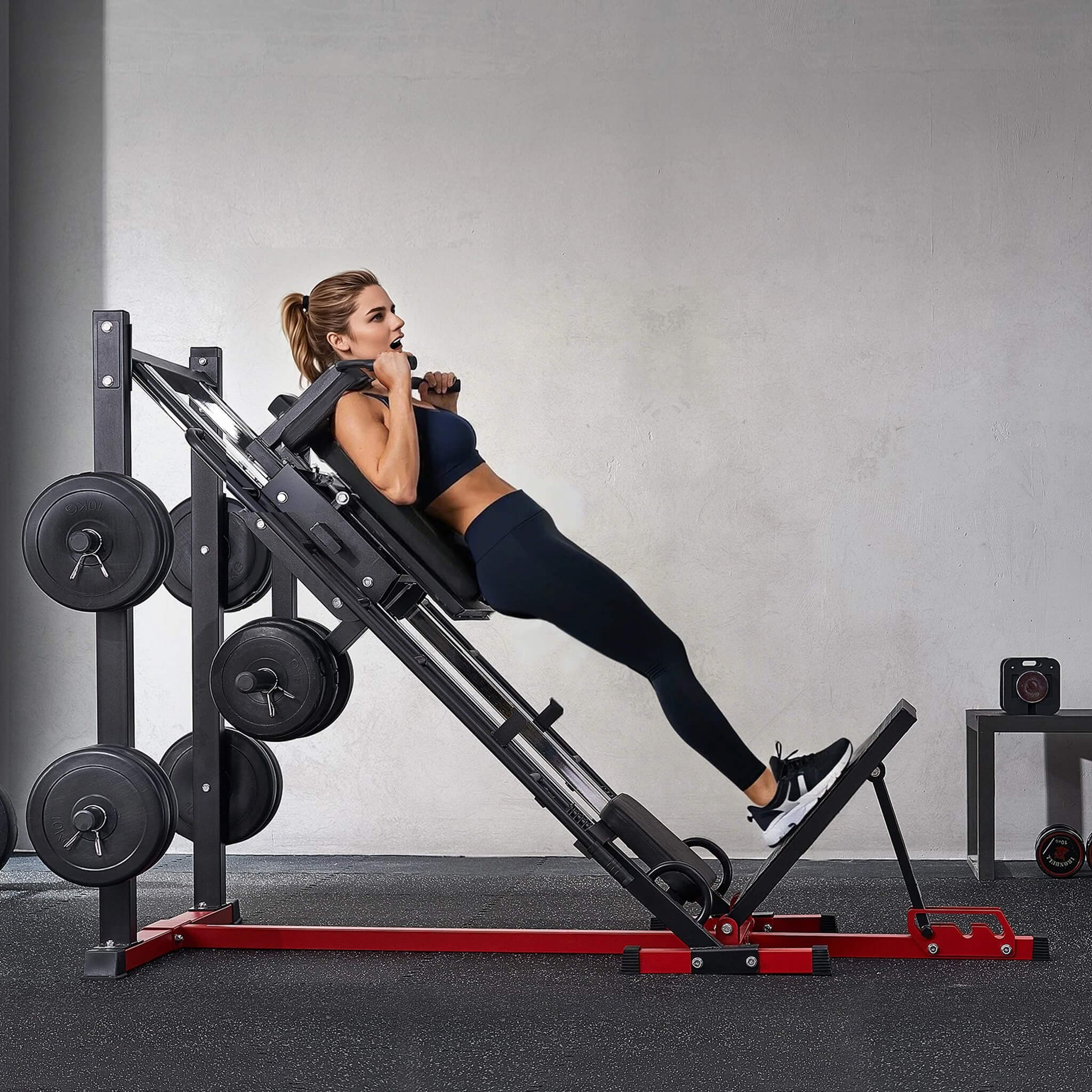 Rovix 2000 lb Adjustable Leg Press & Hack Squat Machine for Home Gym Workouts