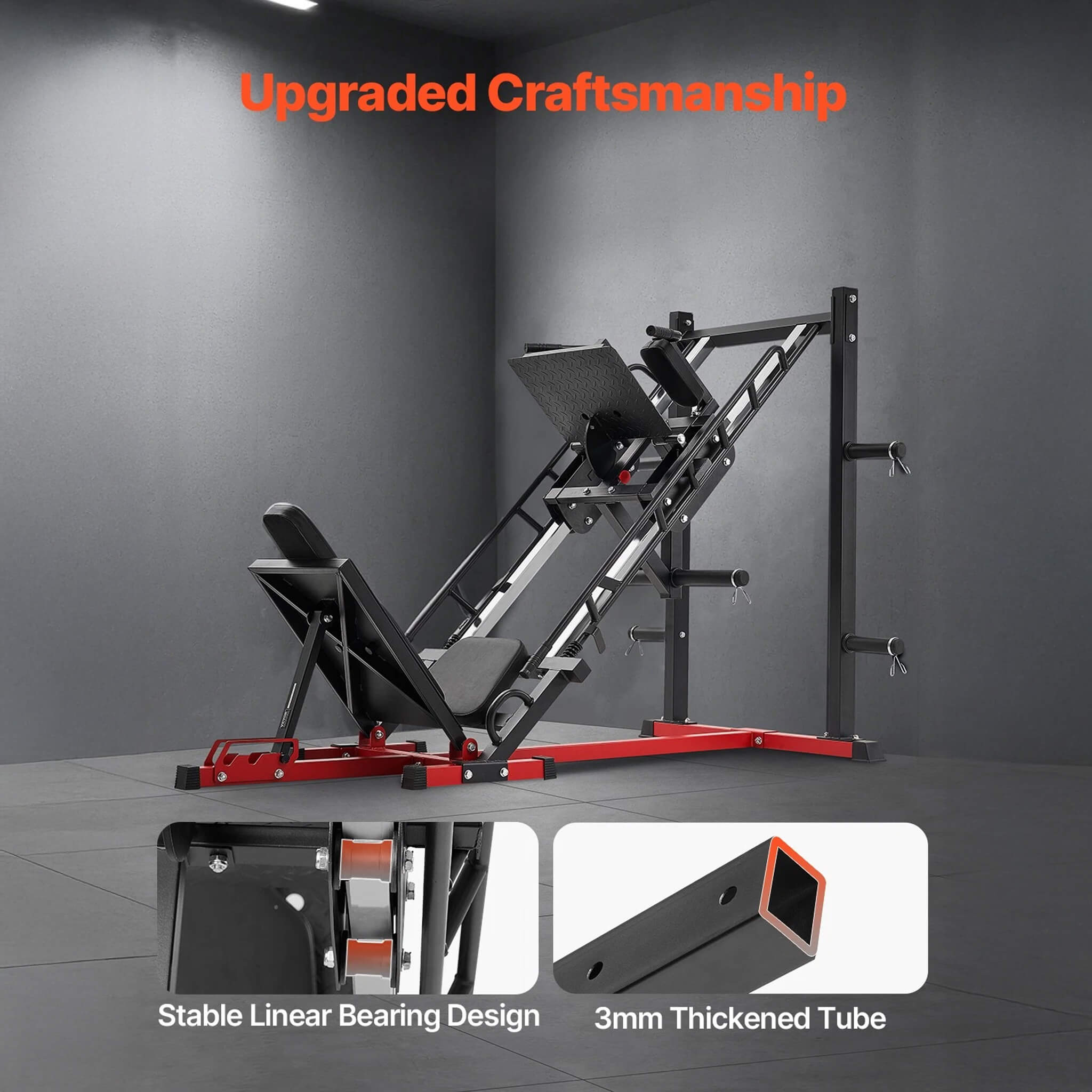 Rovix 2000 lb Adjustable Leg Press & Hack Squat Machine for Home Gym Workouts