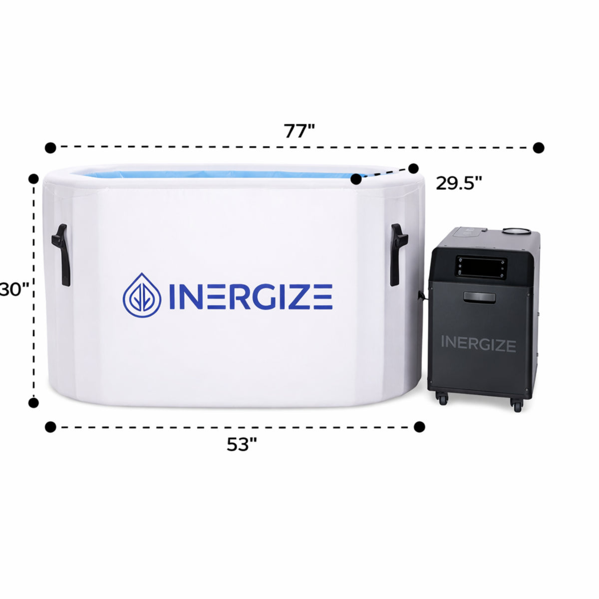 Inergize Elite Cold Plunge Tub | 37°F–104°F | 0.8HP Compressor | Quad Filtration | App Control
