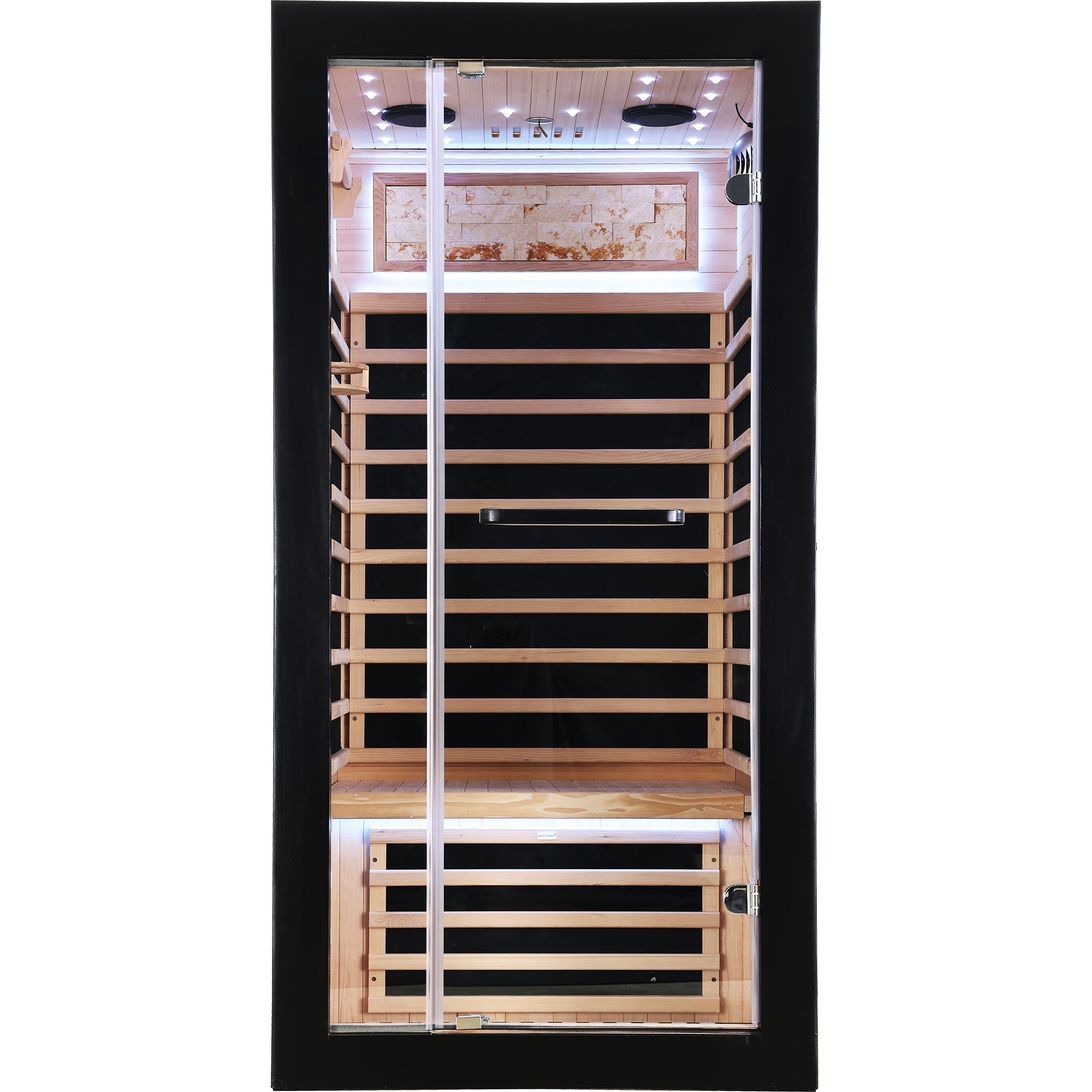 1-Person Far Infrared Sauna with Starry Sky Ceiling – Hemlock Wood