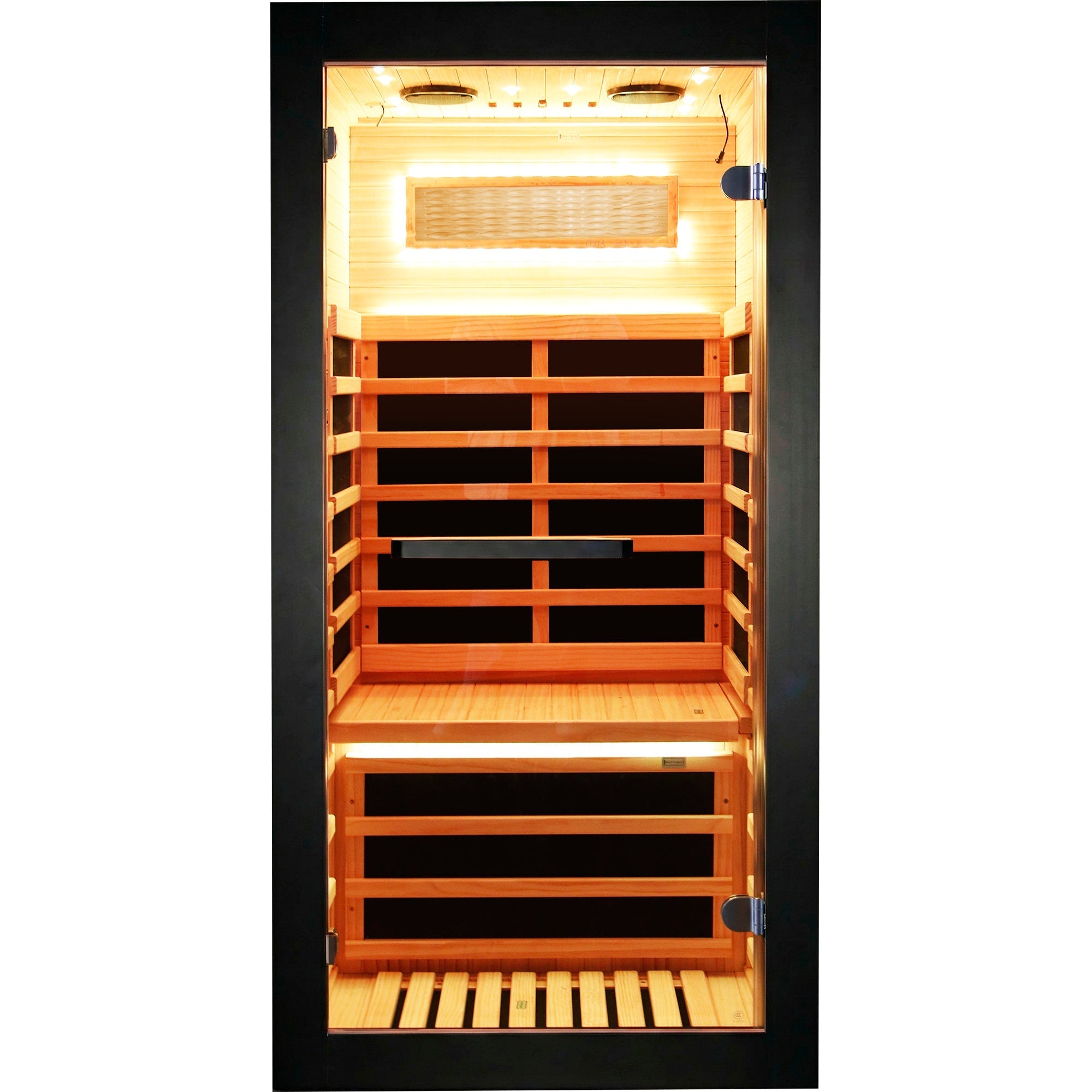 Compact 1-Person Far Infrared Sauna Cabin – Chilean Pine with Starry Sky Lighting