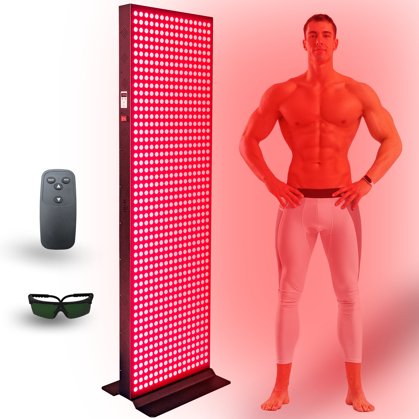 EXESAS 800 LED, 4000W Dual-Chip, Red Light Therapy Device for Full Body, 4-Wavelengths Infrared LED Panel for Skin, Weight, Pain, Wellness