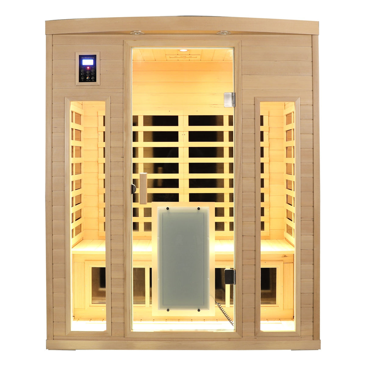 3-Person Low EMF Far Infrared Sauna – Hemlock Wood with Bluetooth Speakers