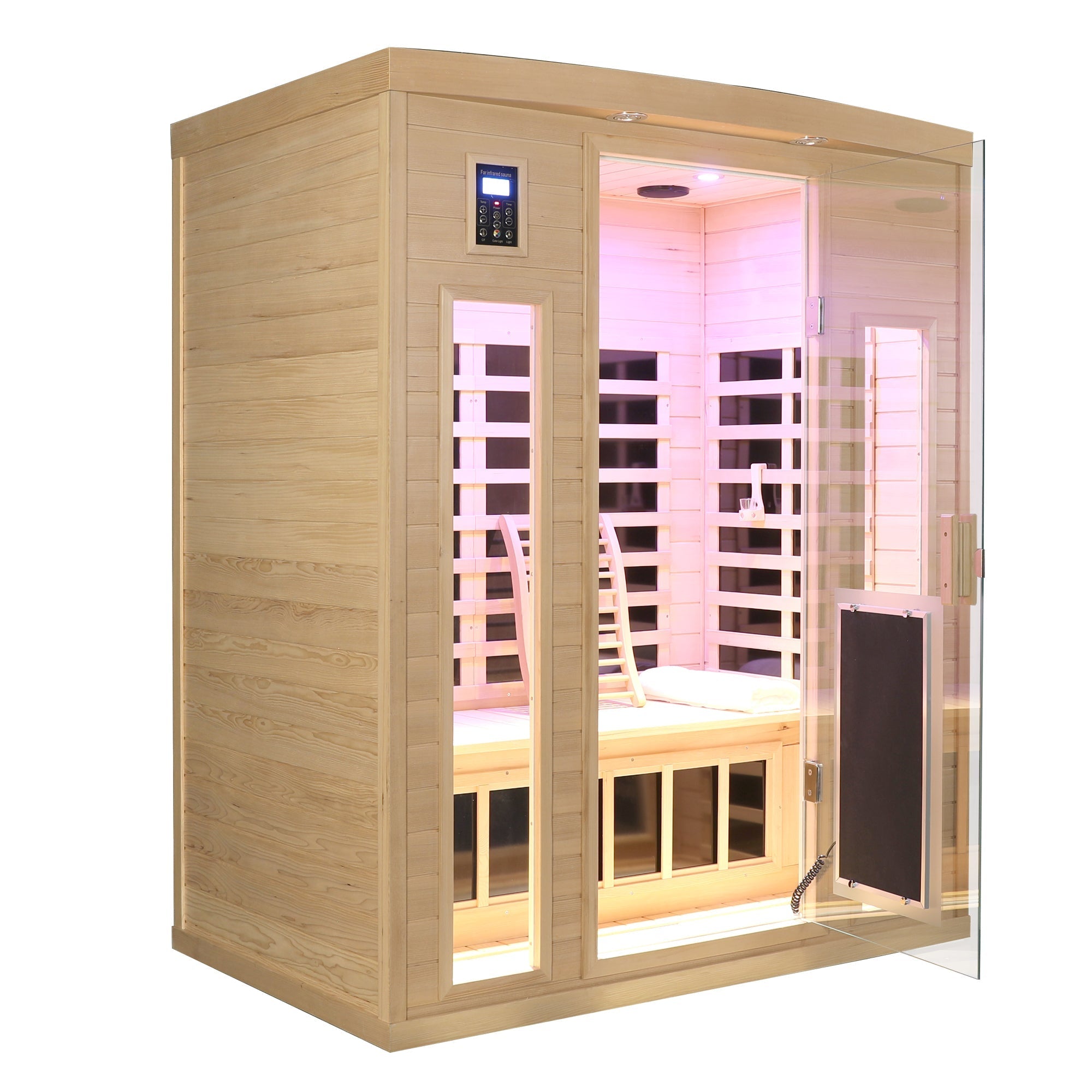 3-Person Low EMF Far Infrared Sauna – Hemlock Wood with Bluetooth Speakers