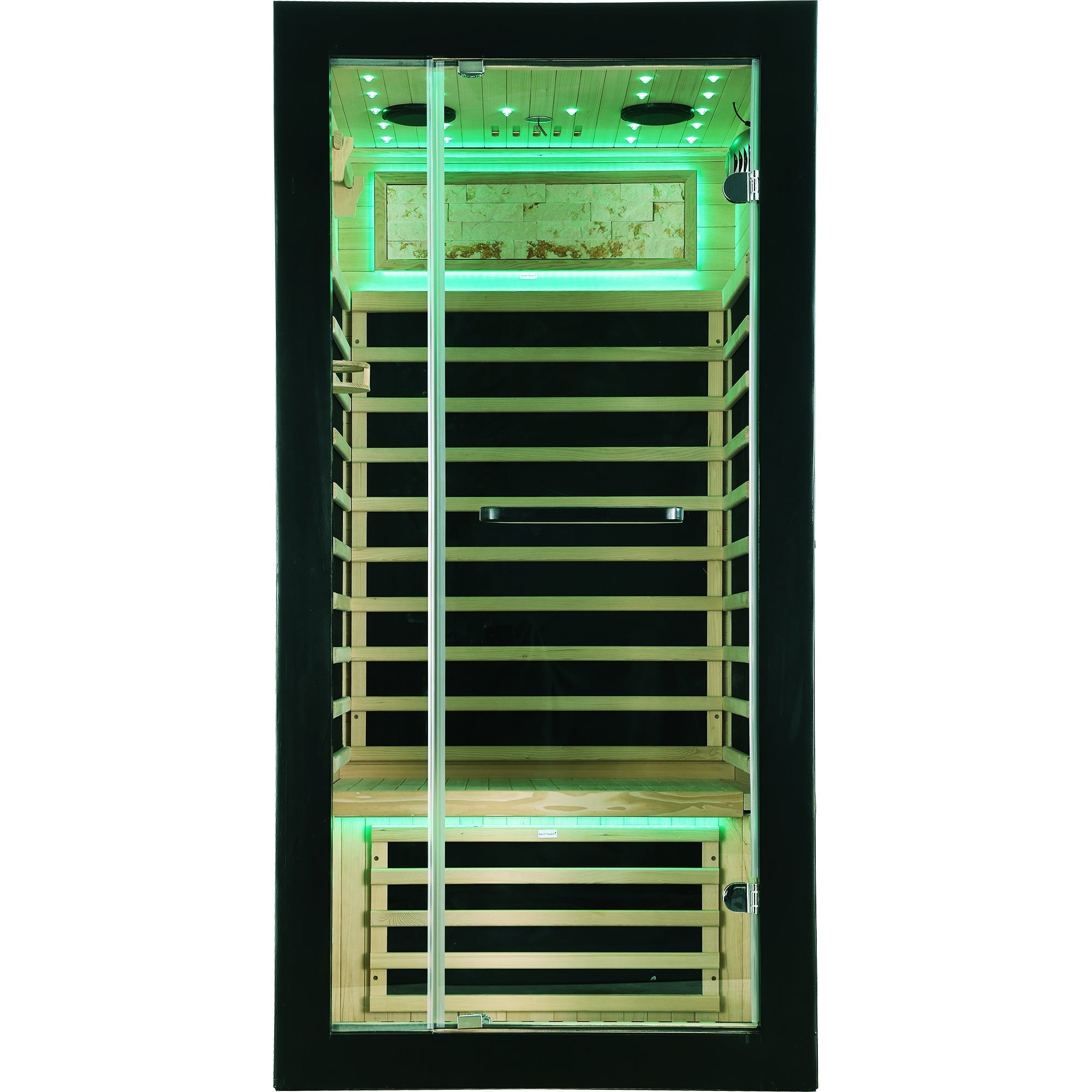 1-Person Far Infrared Sauna with Starry Sky Ceiling – Hemlock Wood