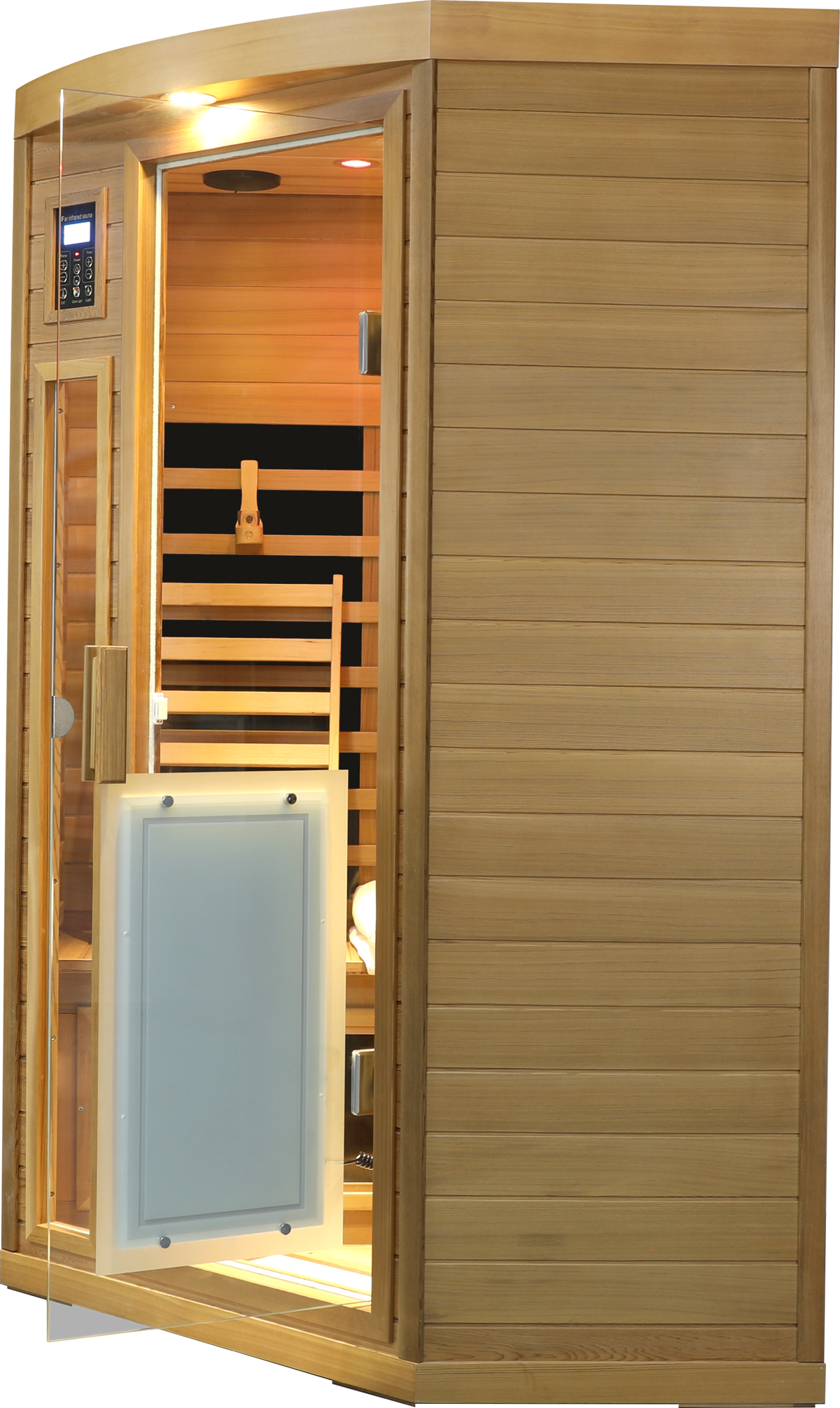 Low EMF 2-Person Far-Infrared Red Cedar Deluxe Indoor Pentagonal Sauna Room