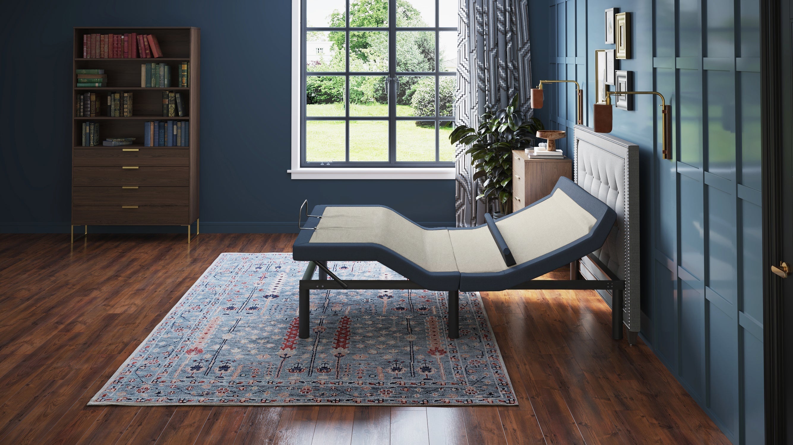 GigaTech BT6500 Twin XL Adjustable Bed Base with Lumbar Support, Massage & USB Charging
