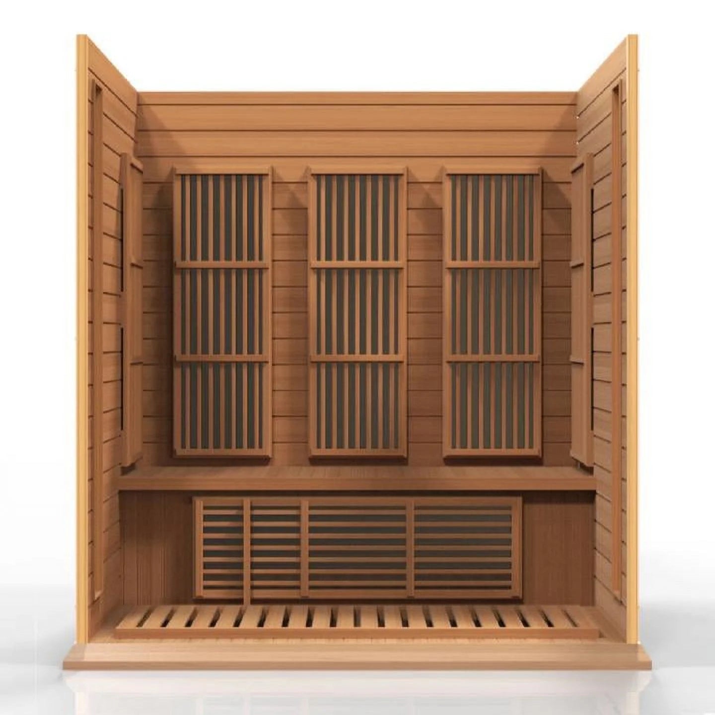 Maxxus 3-Person Near Zero EMF FAR Infrared Sauna | Canadian Hemlock | Chromotherapy