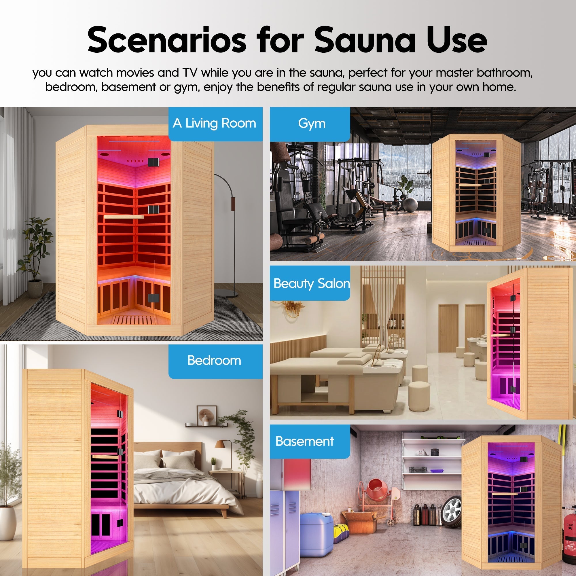 2-Person Corner Infrared Sauna – Canadian Hemlock with Bluetooth Speakers