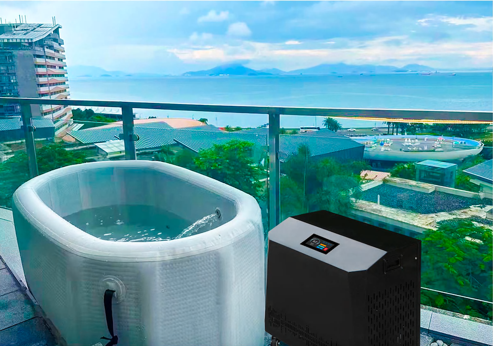 Fully Inflatable Ice Bath Tub with Insulated Lid – 300L Cold Plunge