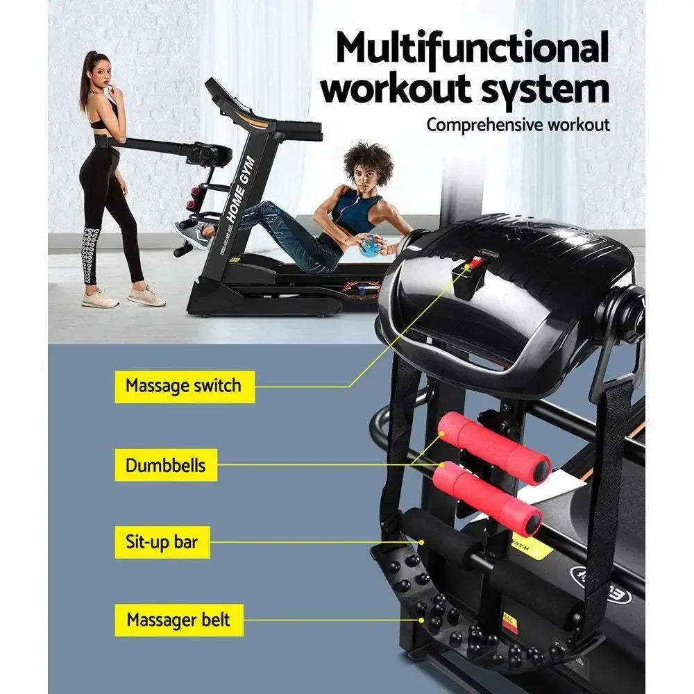 Everfit Electric Treadmill – 3.5 HP Auto Incline Folding Home Treadmill with 480 mm Running Belt