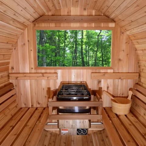 Harvia KIP45B JH45BU1UL Kip Series 4.5kW Stainless Steel Sauna Heater with Built-In Controls, 240V 1PH, UL Listed