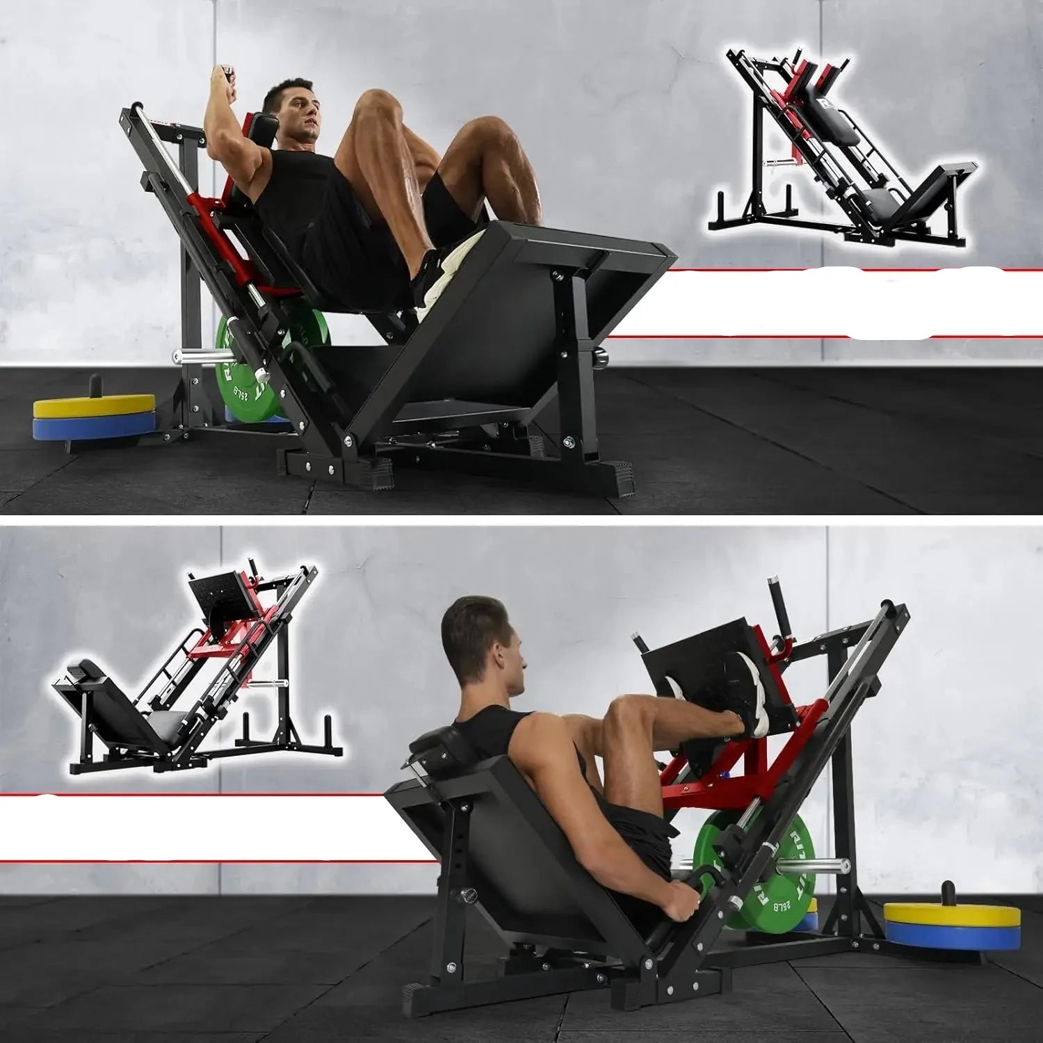 Pro-Grade Leg Press & Hack Squat Machine for Home Gym