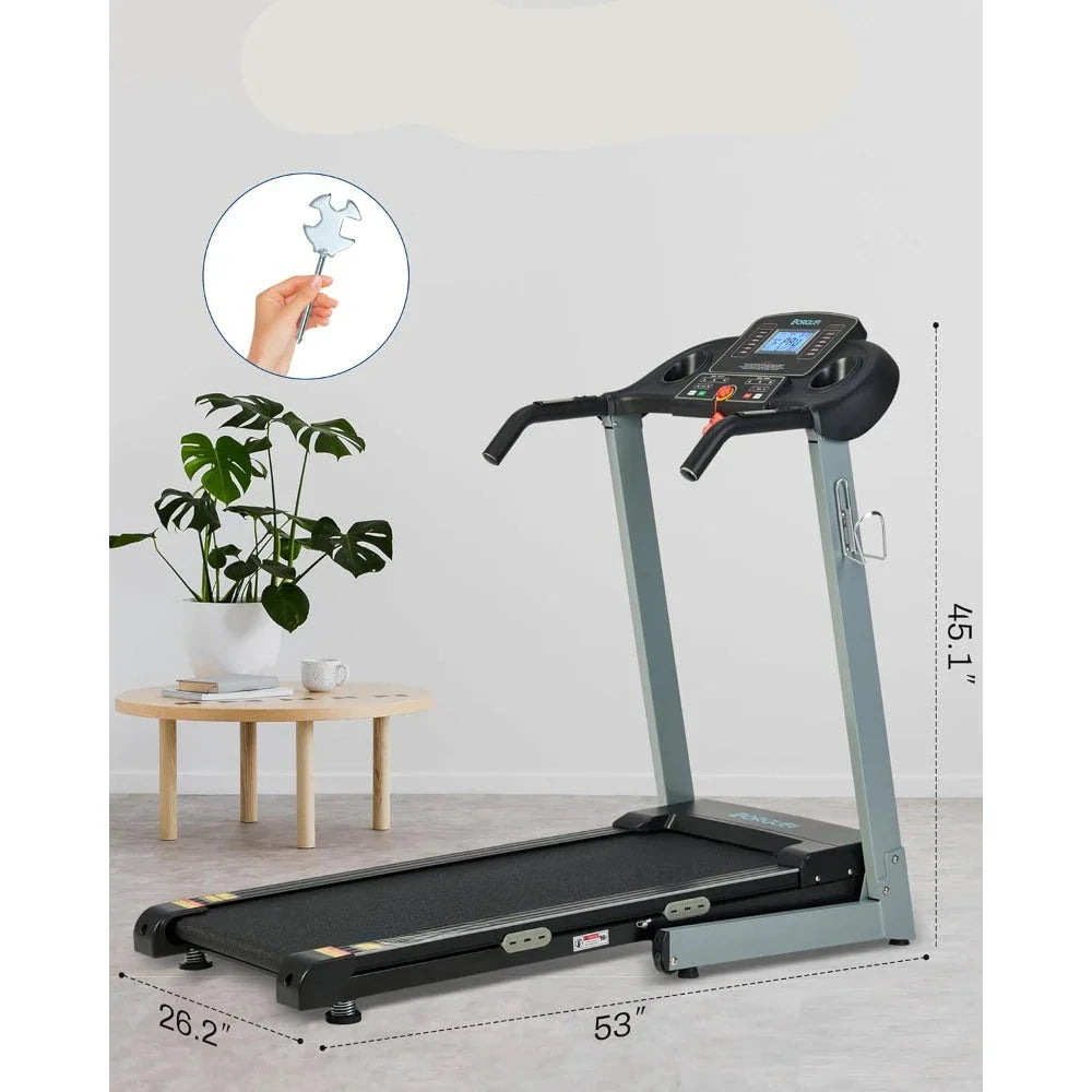 Folding Treadmill with Auto Incline – 3.0 HP Home Running Machine