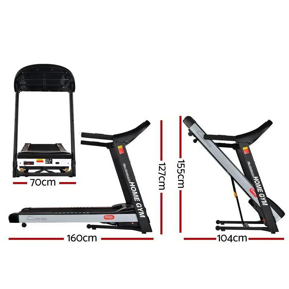 Everfit Electric Treadmill – 3.5 HP Auto Incline Folding Home Treadmill with 45 cm Running Belt
