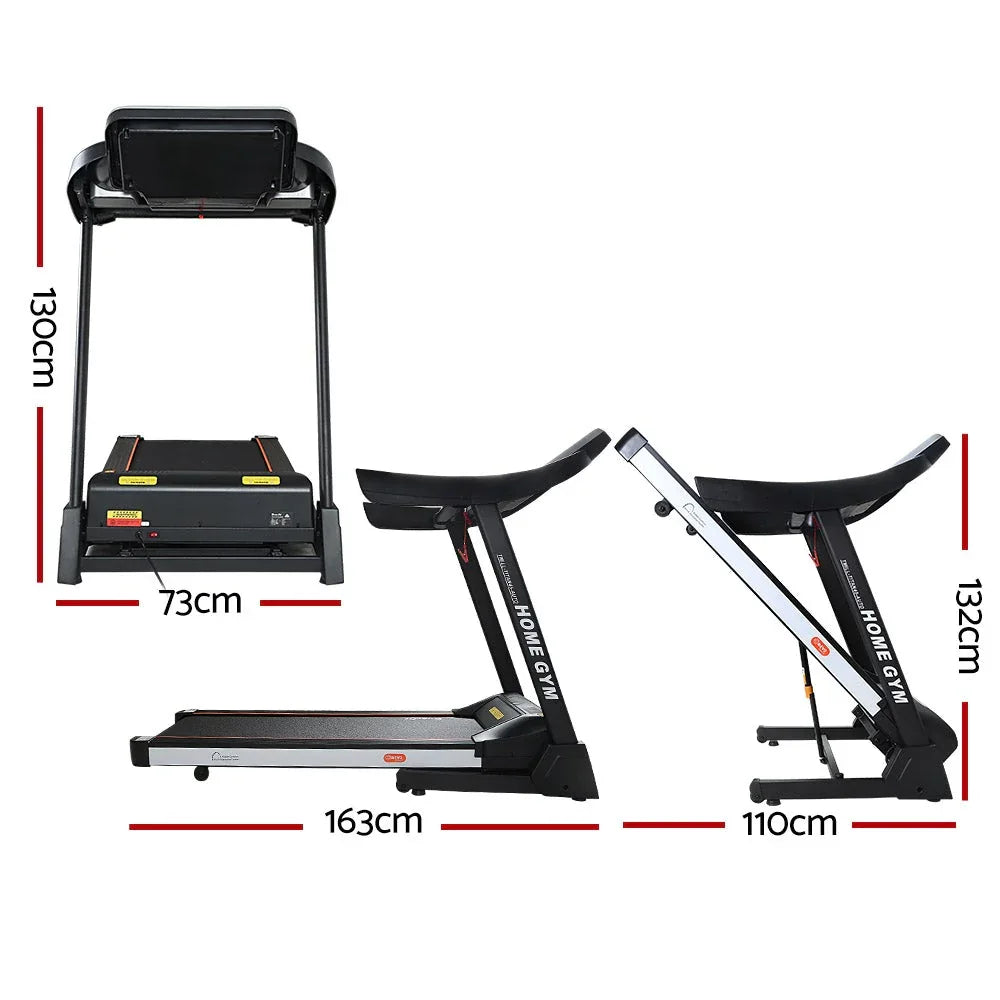 Everfit Electric Treadmill with Auto Incline – 3.5 HP Folding Home Fitness Machine