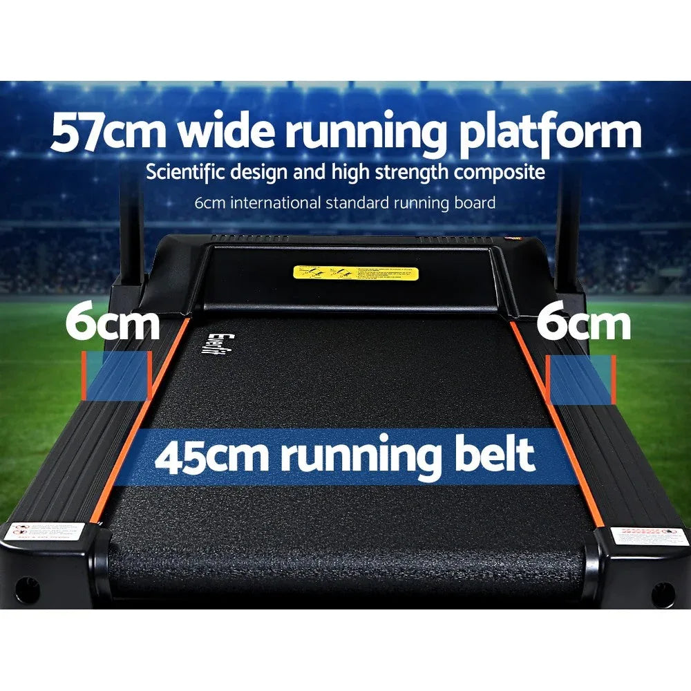 Everfit Electric Treadmill with Auto Incline – 3.5 HP Folding Home Fitness Machine