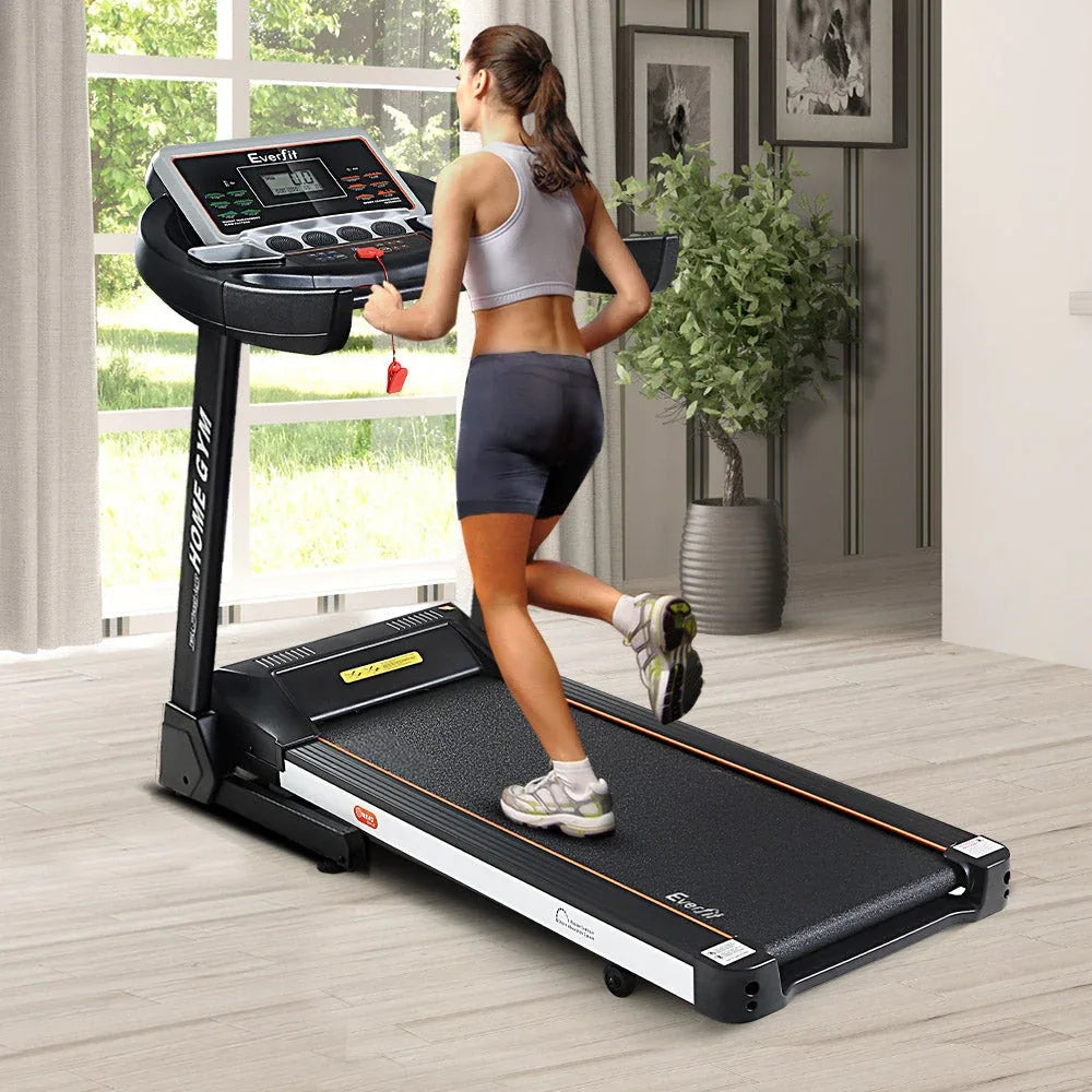 Everfit Electric Treadmill with Auto Incline – 3.5 HP Folding Home Fitness Machine