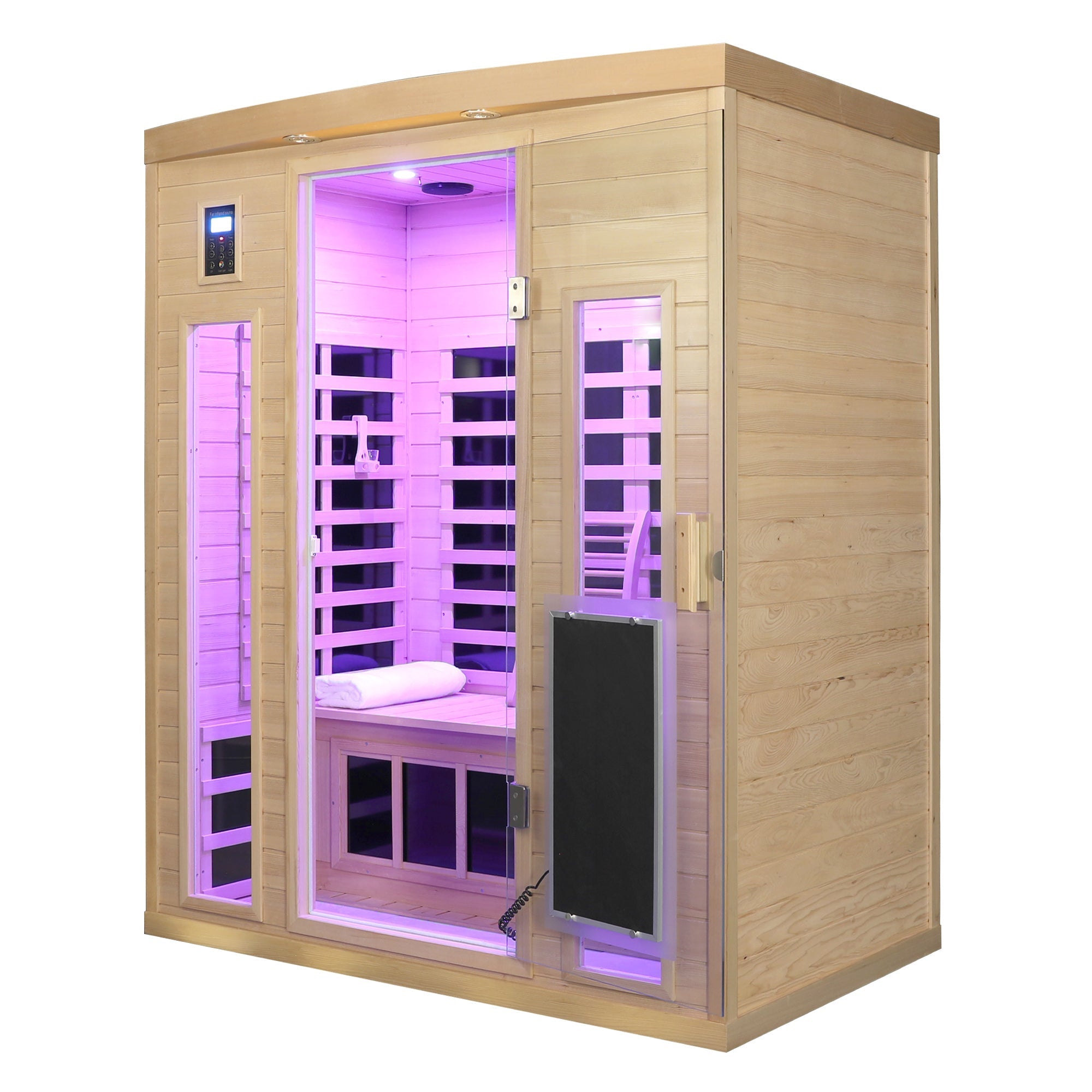 3-Person Low EMF Far Infrared Sauna – Hemlock Wood with Bluetooth Speakers