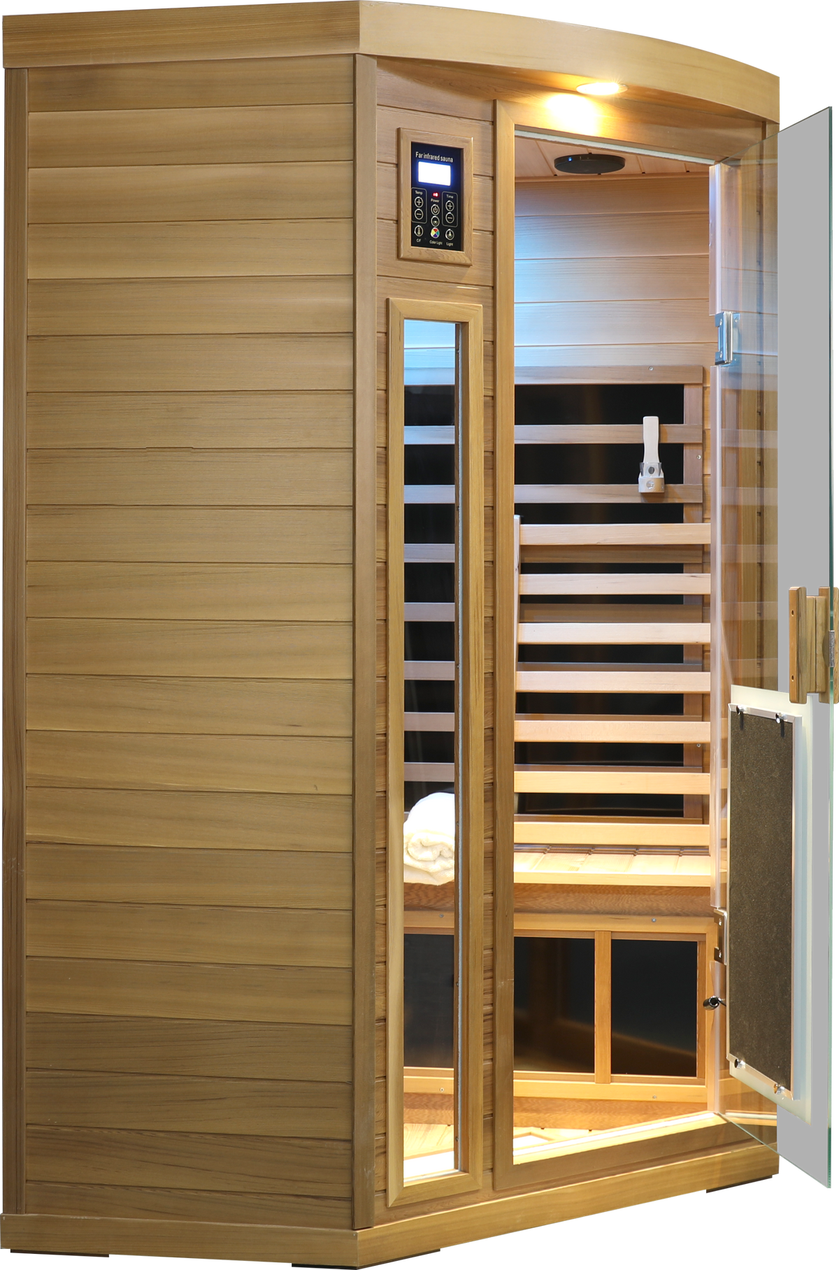 Low EMF 2-Person Far-Infrared Red Cedar Deluxe Indoor Pentagonal Sauna Room