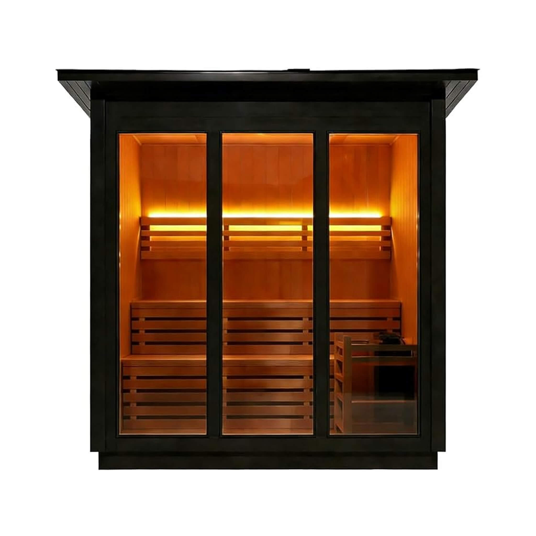 Custom 8-Person Outdoor Steam Sauna with Heater & Stones