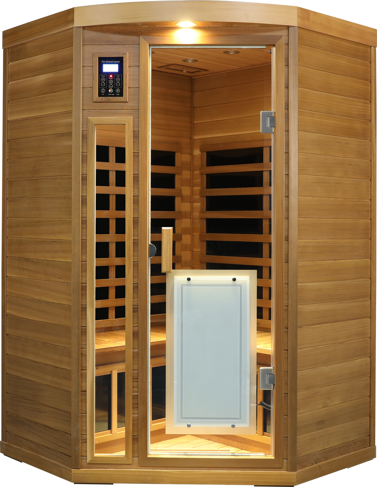 Low EMF 2-Person Far-Infrared Red Cedar Deluxe Indoor Pentagonal Sauna Room