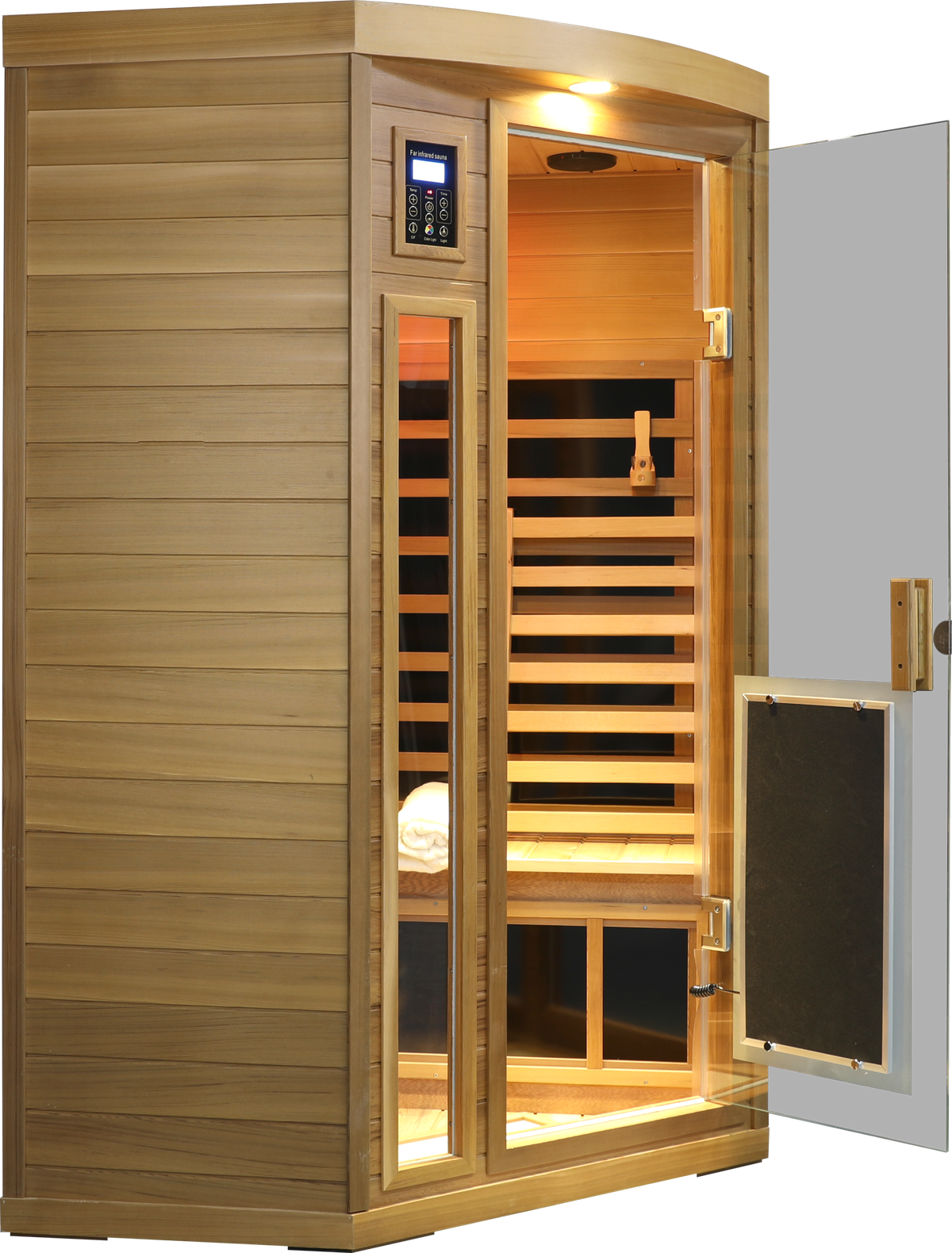 Low EMF 2-Person Far-Infrared Red Cedar Deluxe Indoor Pentagonal Sauna Room