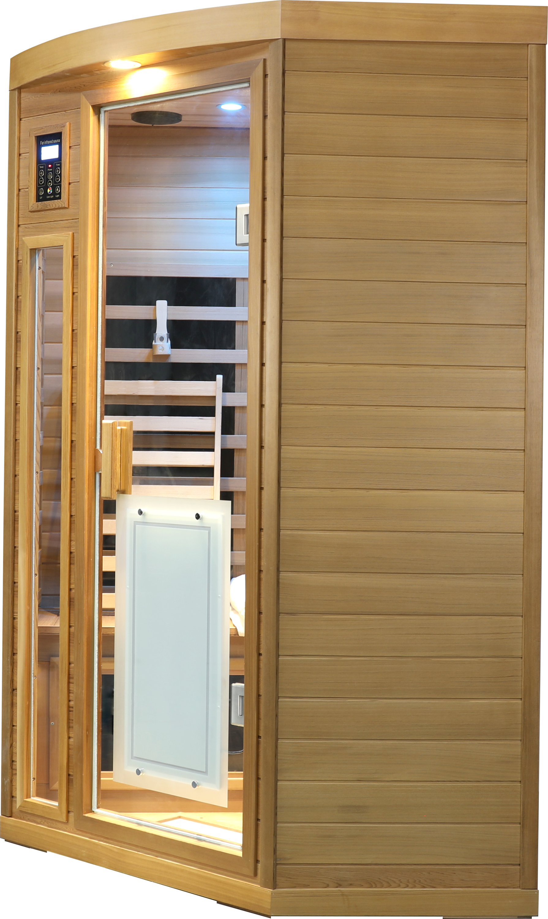Low EMF 2-Person Far-Infrared Red Cedar Deluxe Indoor Pentagonal Sauna Room