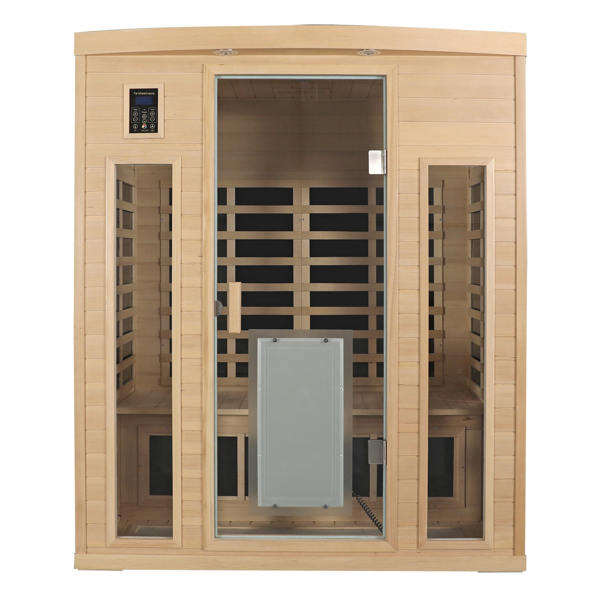 3-Person Low EMF Far Infrared Sauna – Hemlock Wood with Bluetooth Speakers