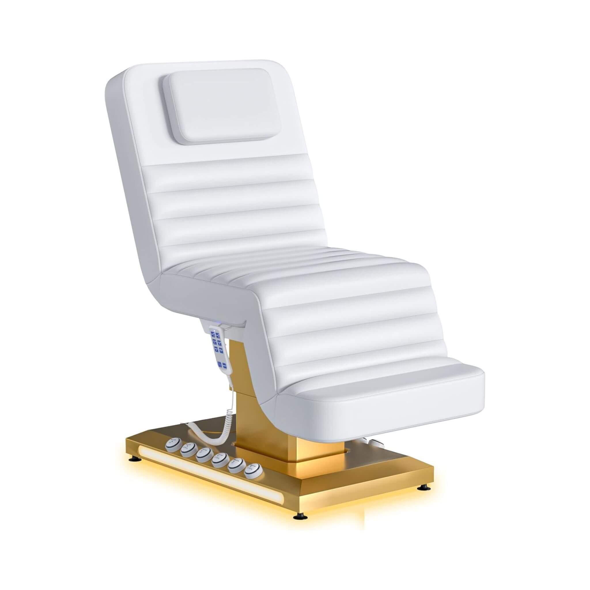 Luxury 4-Motor Electric Massage Table with Heating, Lift & Foot Pedal
