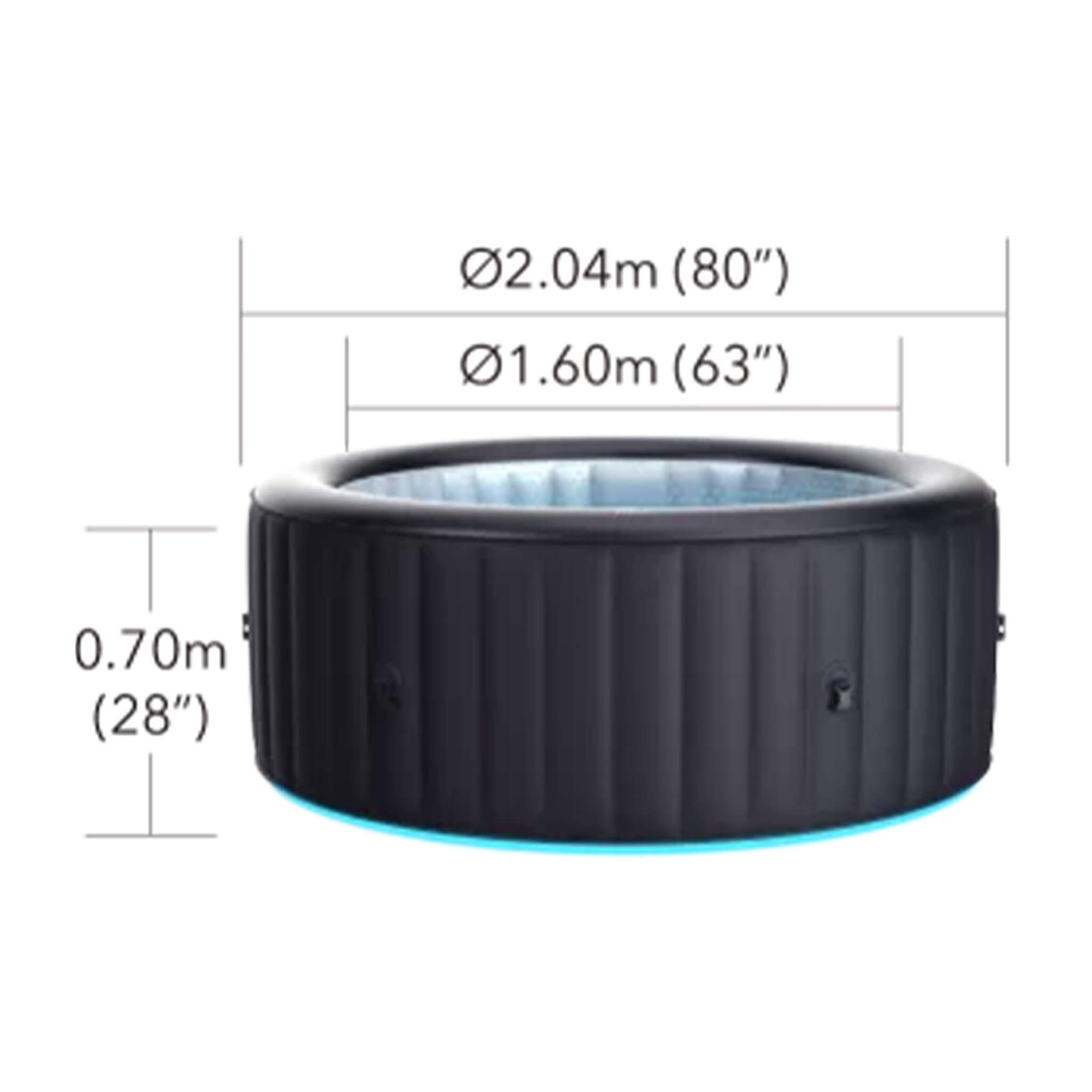 MSpa Aurora Urban Series 6-Person Inflatable Round Hot Tub with Hydro Massage (U-AU061)