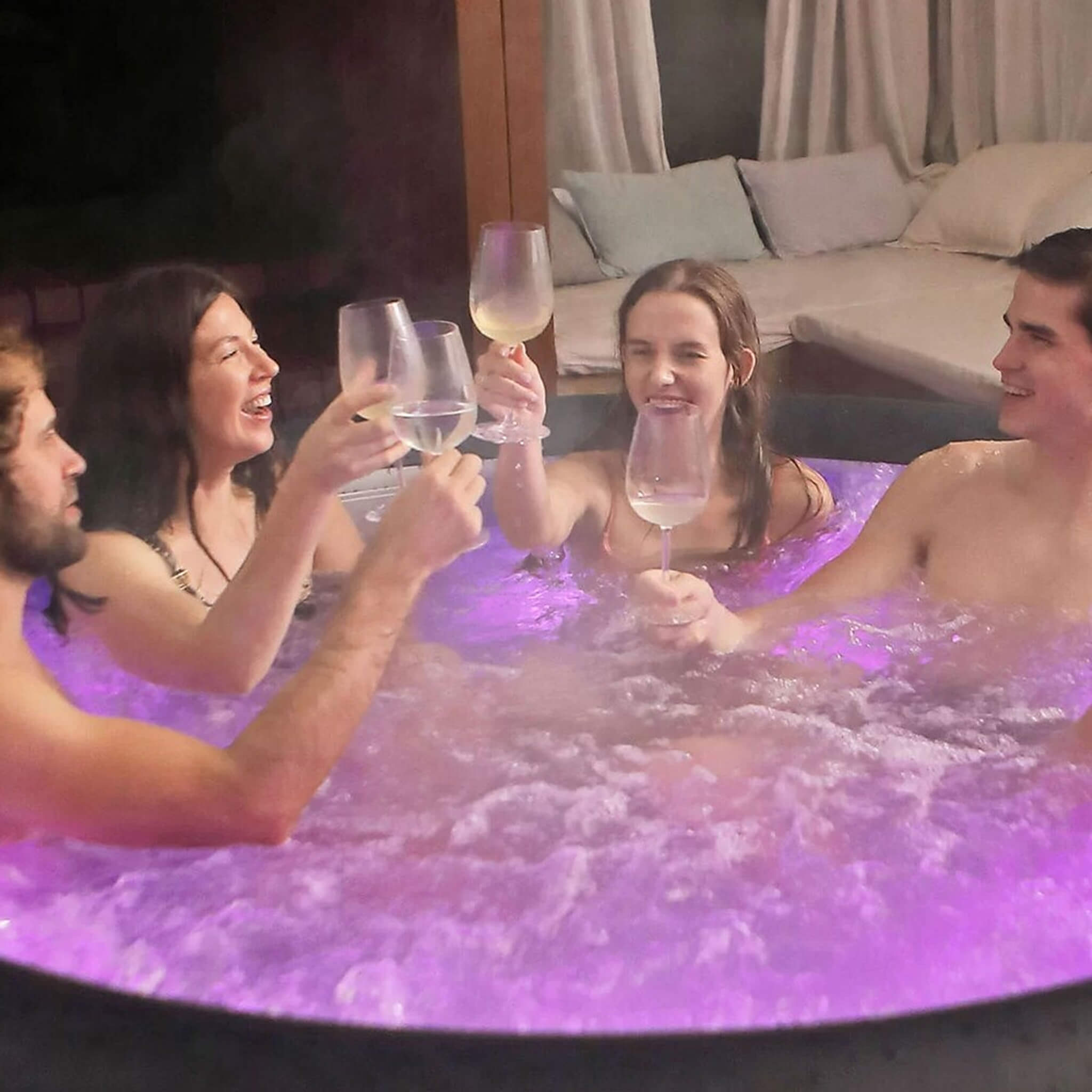MSpa Aurora Urban Series 6-Person Inflatable Round Hot Tub with Hydro Massage (U-AU061)