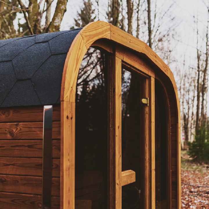 Patio Elegance MW20 Outdoor ThermoWood Sauna | Year-Round Use | Harvia Heater Options