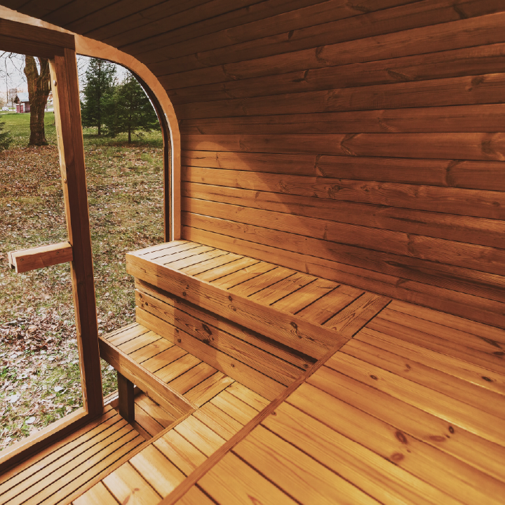 Patio Elegance MW12 Outdoor ThermoWood Sauna | Backyard Retreat | Harvia Heater Options