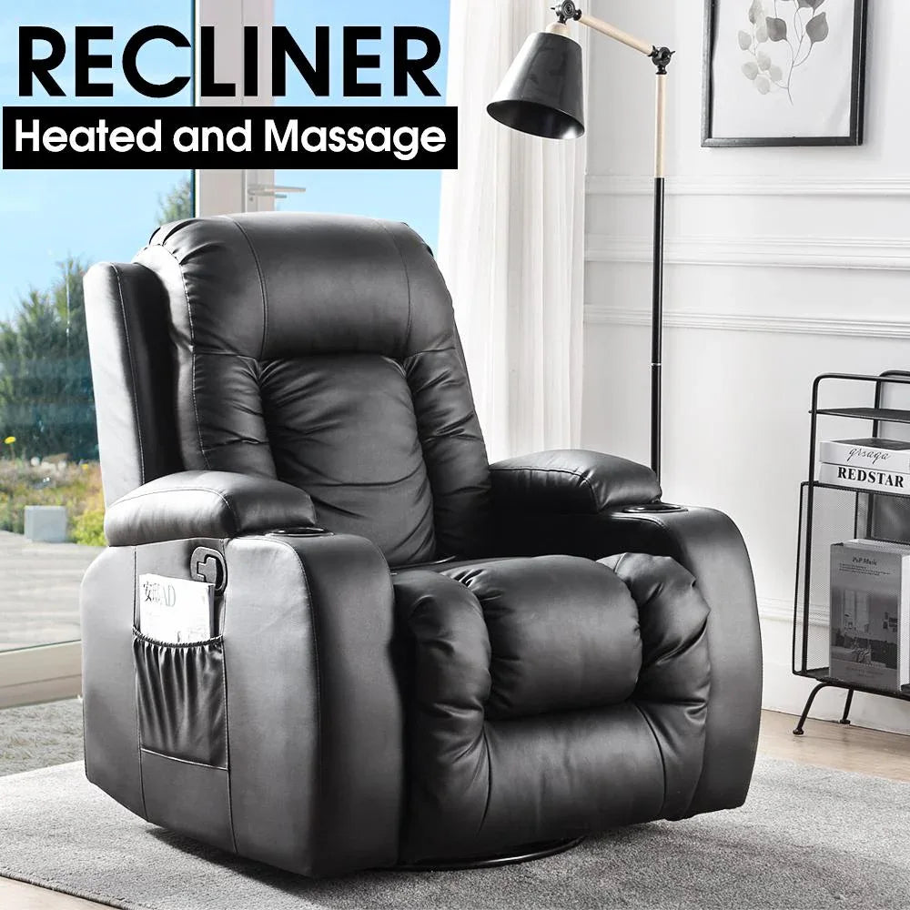 Levede Zero Gravity Massage Recliner Chair – Full Body Heat, Swivel & Rocking Recliner