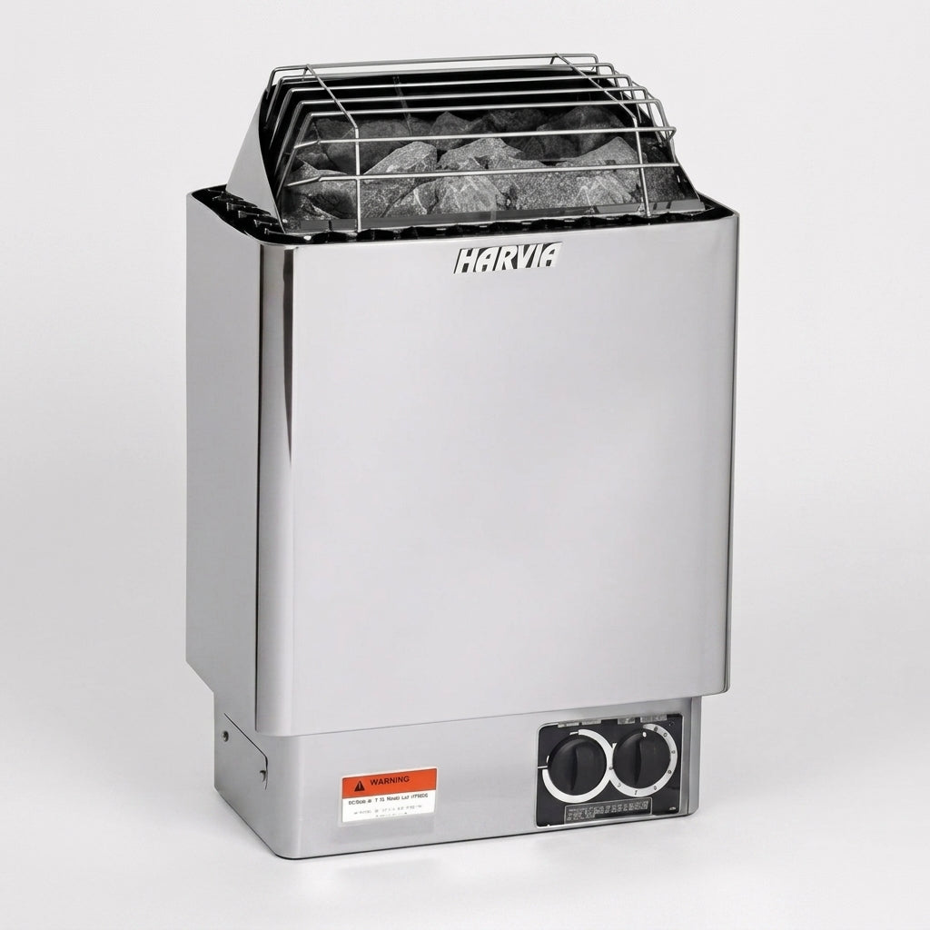 Harvia KIP60B JH60BU1UL Kip Series 6kW Stainless Steel Sauna Heater with Built-In Controls, 240V 1PH, UL Listed