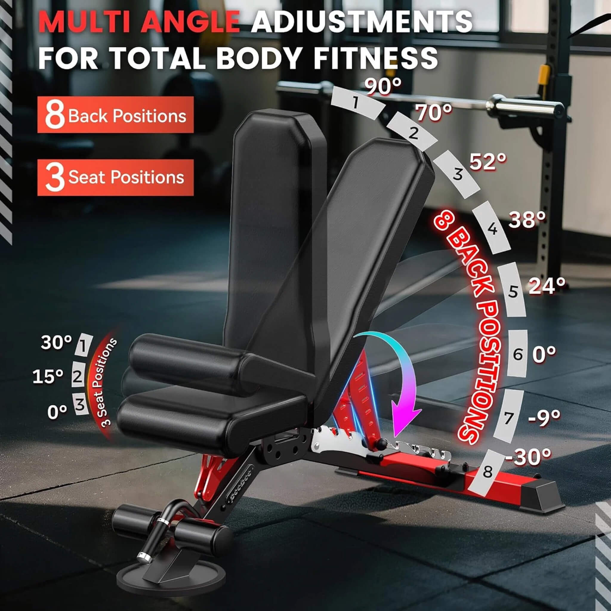 Rovix Premium 2000 lb All-in-One Squat Rack Power Cage with Smith Machine