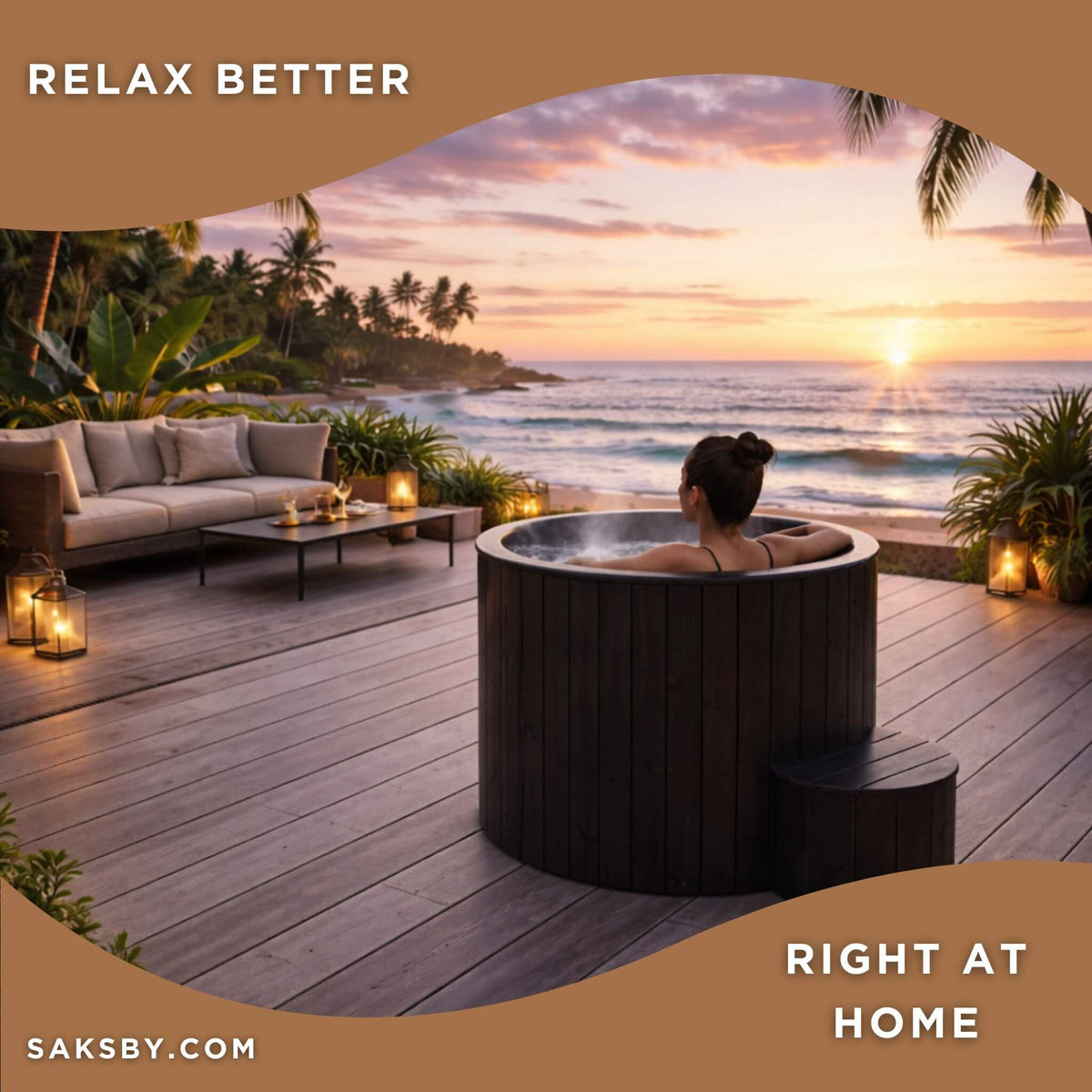 SaunaLife Model S1N/B 1-Person Outdoor Immersion Tub