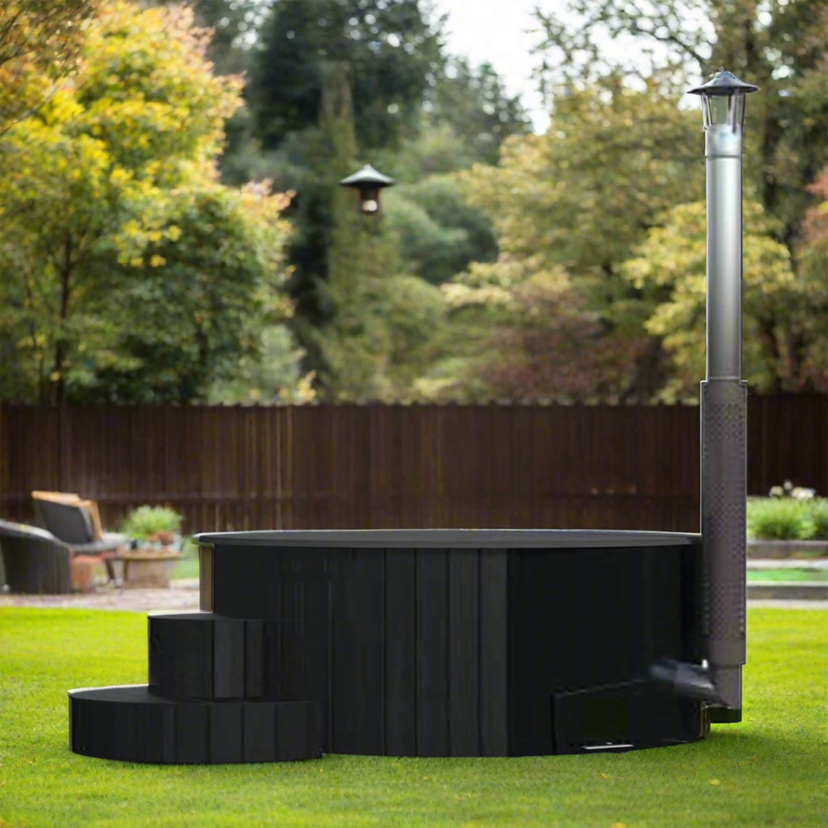 SaunaLife Model S4B Premium 6-Person Wood-Burning Hot Tub