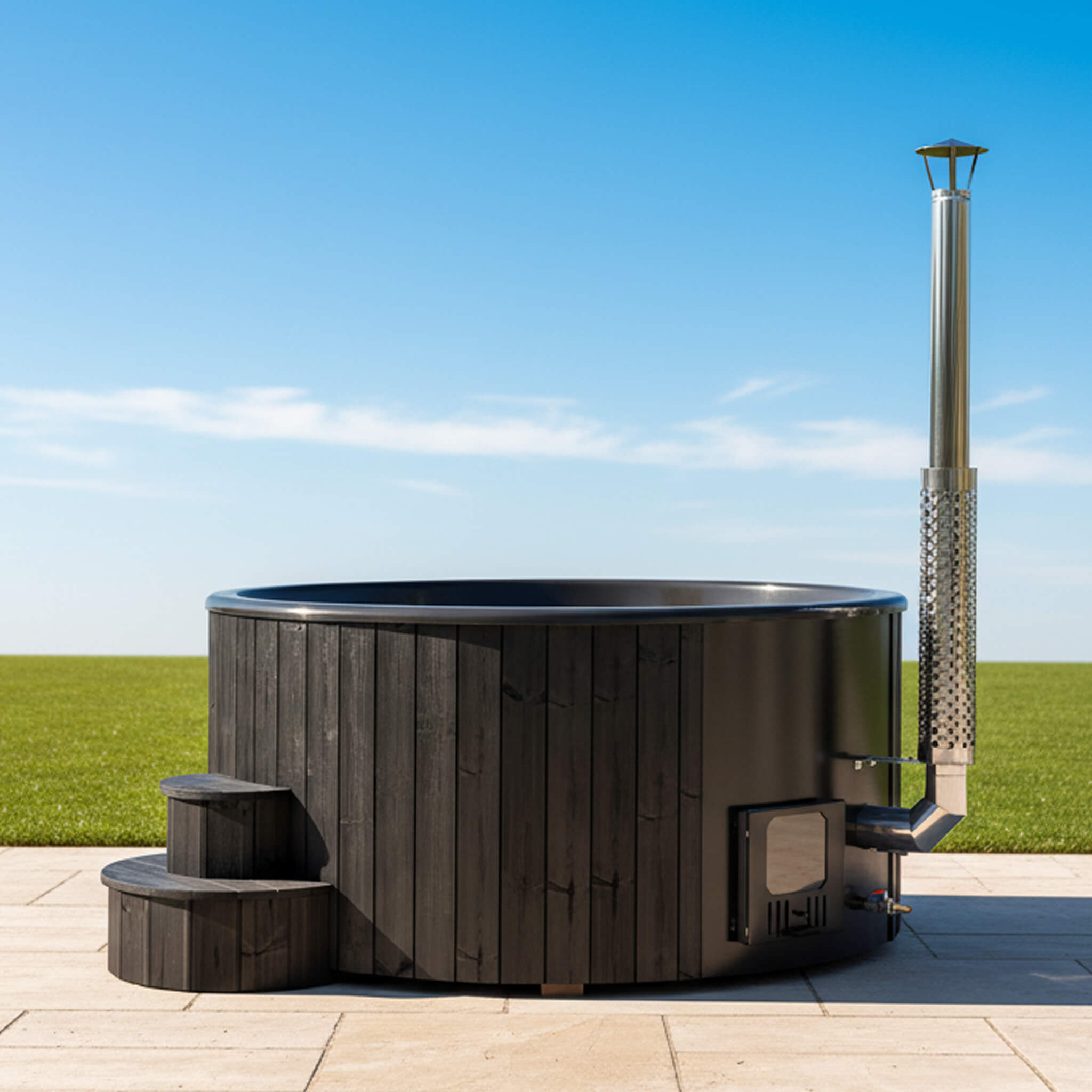 SaunaLife Model S6B Soak Series 7-Person Wood-Burning Hot Tub (SL-MODELS6B)