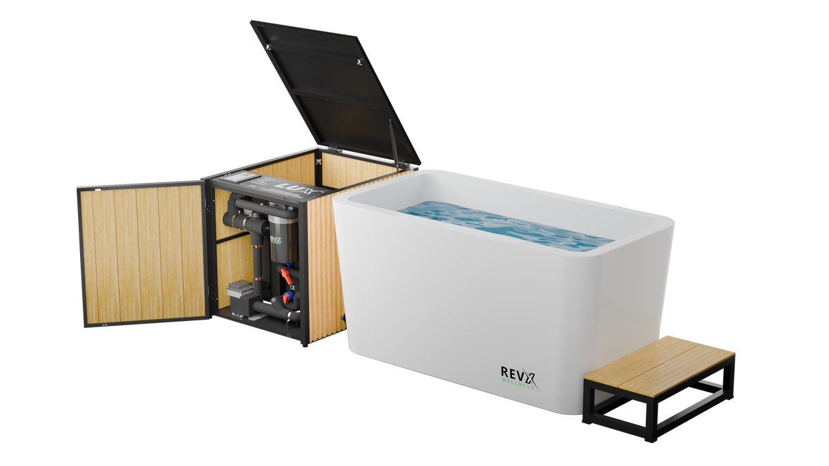 X Tub Cold Plunge System with LUX 1.5 HP Chiller