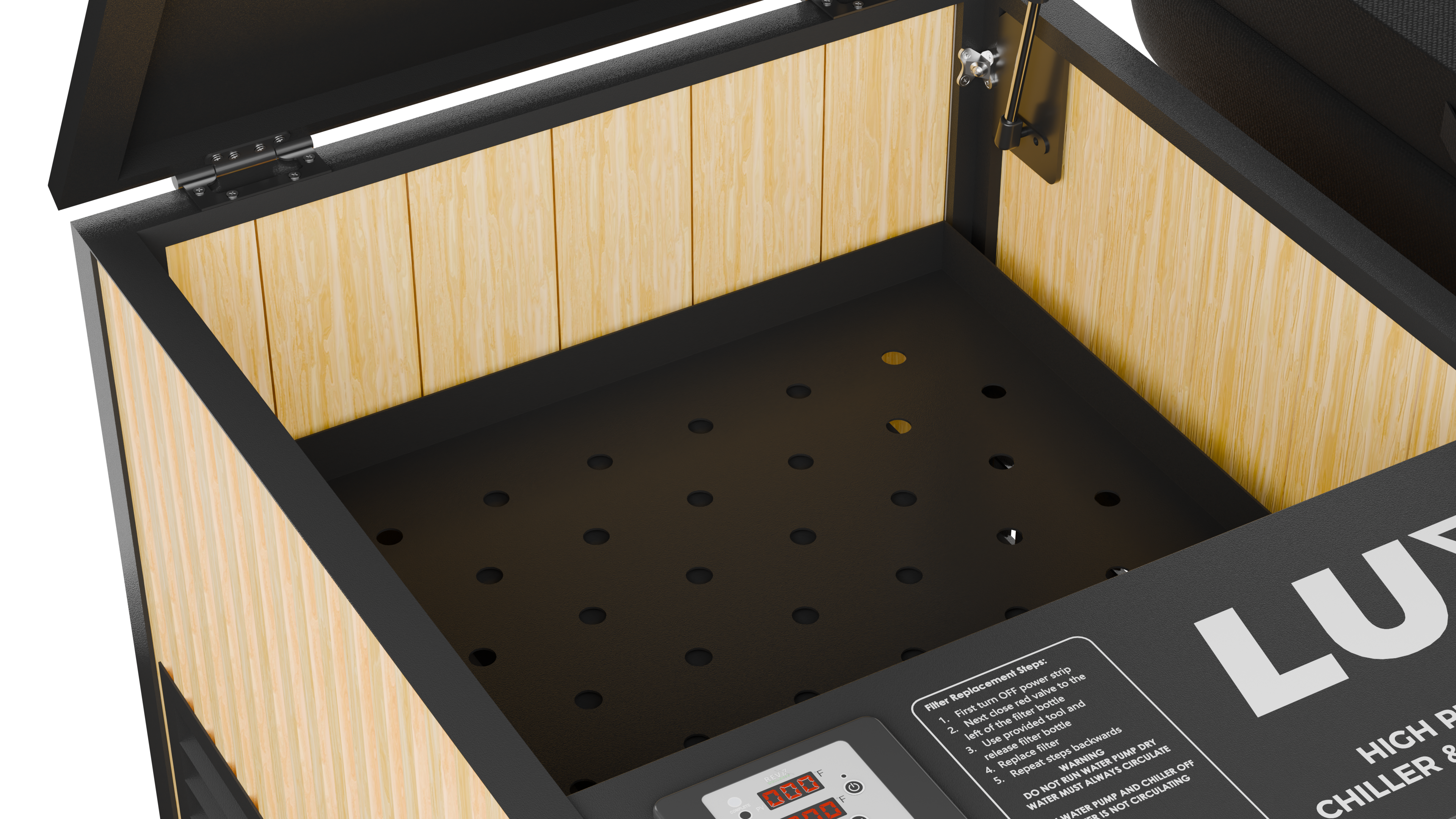 X Tub Cold Plunge System with LUX 1.5 HP Chiller