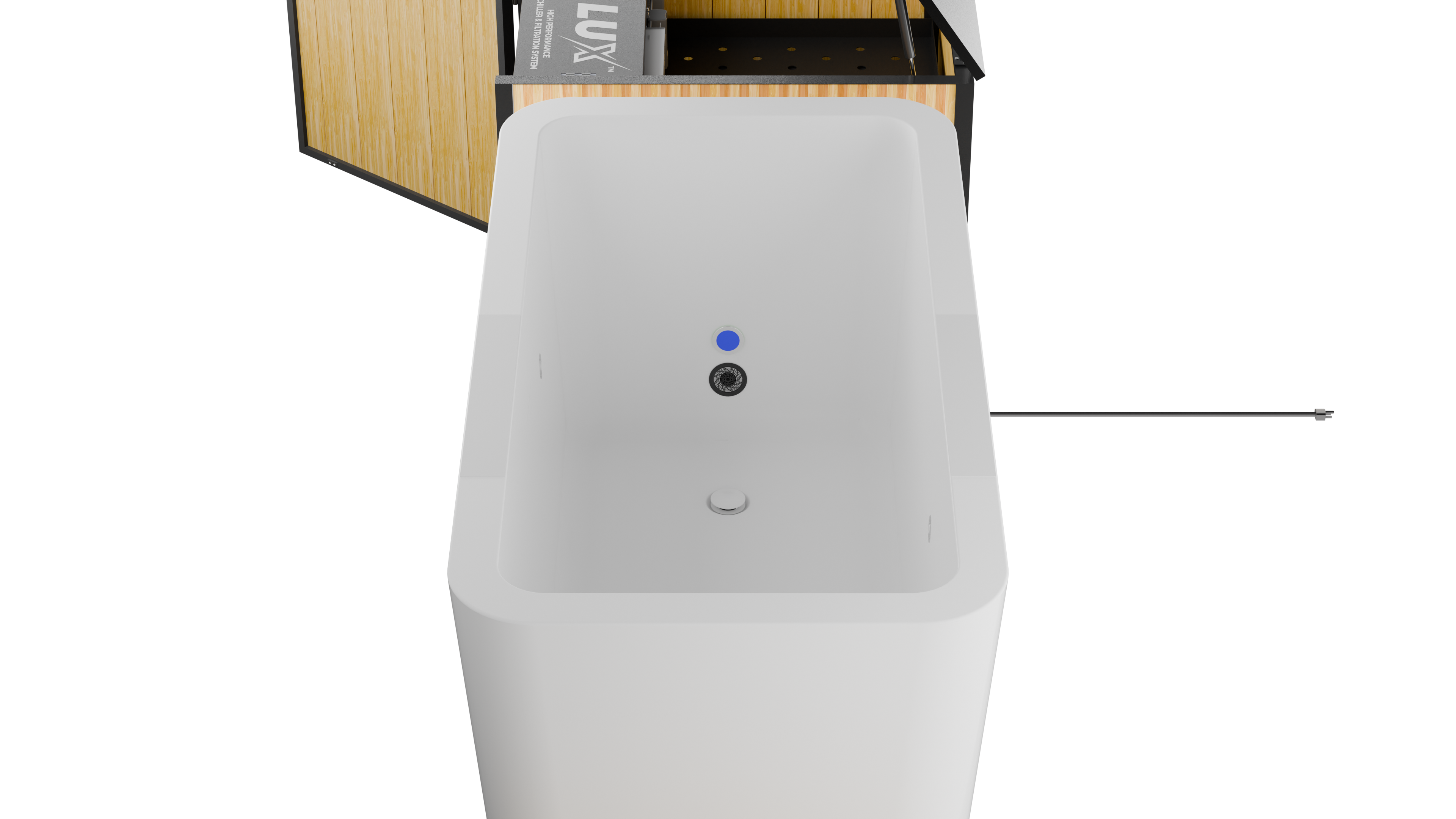 X Tub Cold Plunge System with LUX 1.5 HP Chiller
