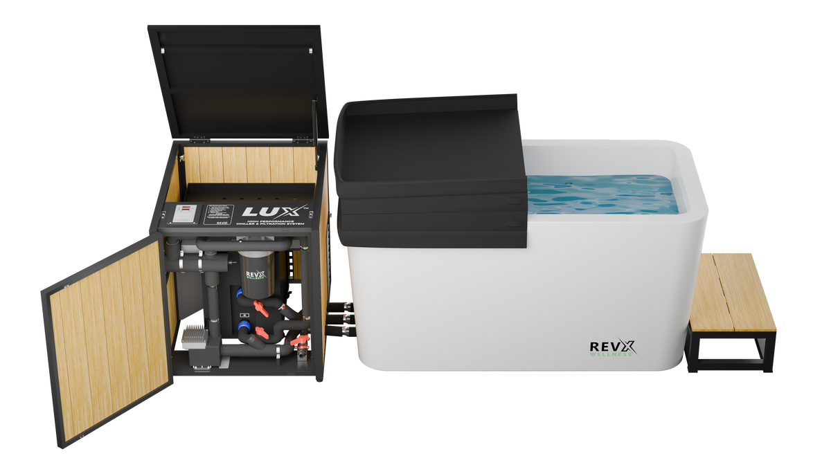 X Tub Cold Plunge System with LUX 1.5 HP Chiller