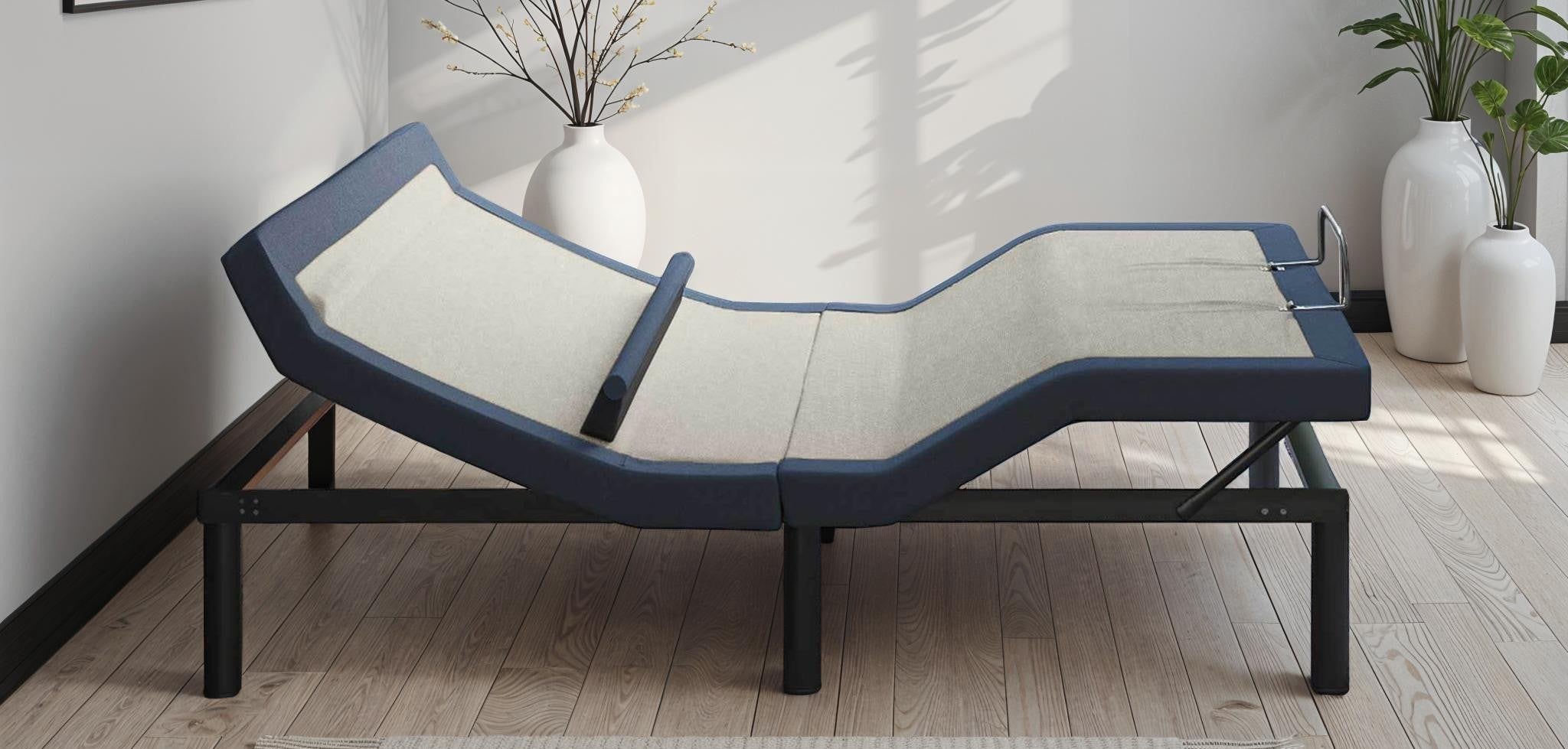 GigaTech Queen Adjustable Bed Base with Lumbar Support, Massage & USB Charging
