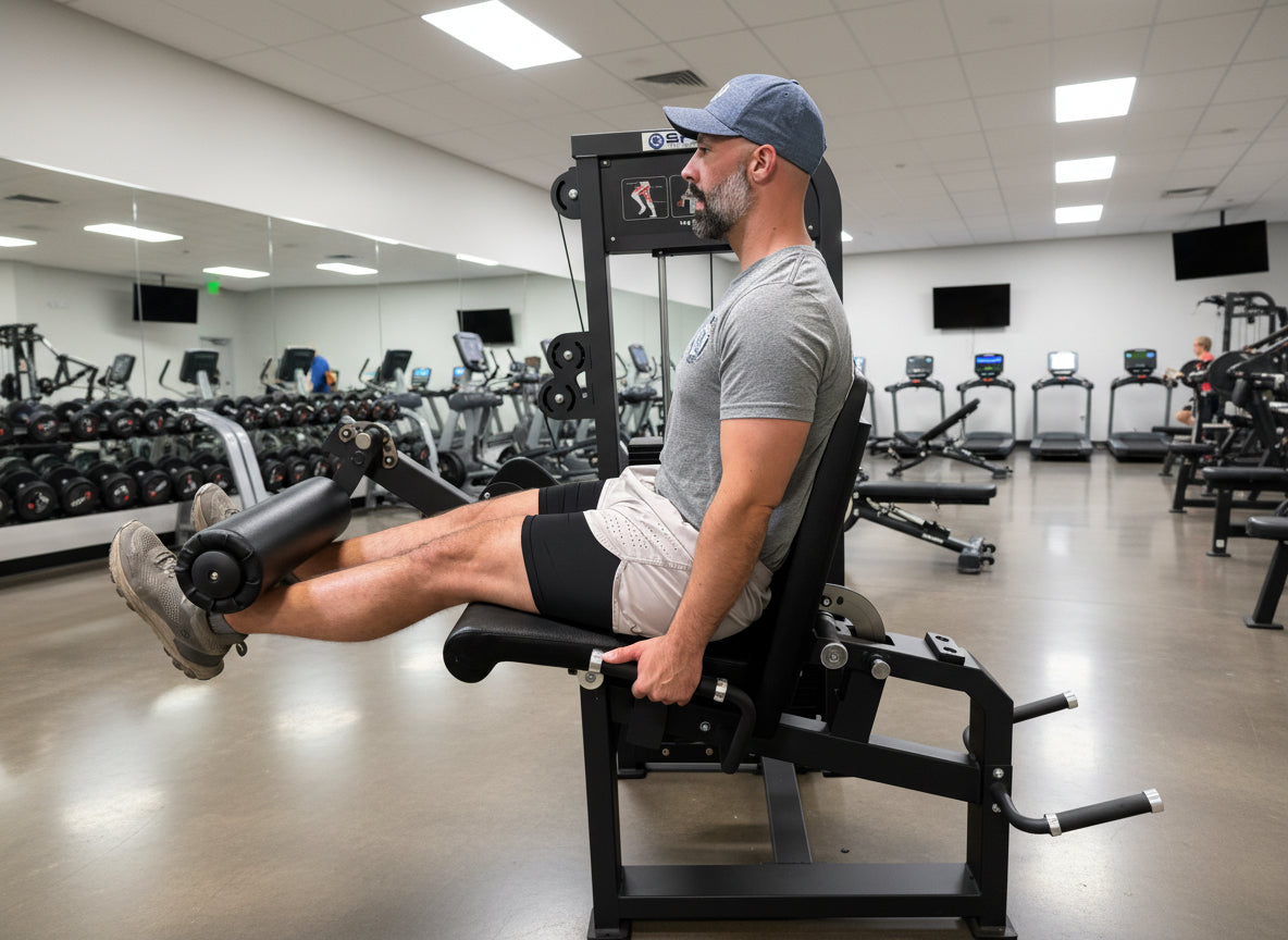 Selectorized Leg Extension & Prone Leg Curl Combo w/250lb weight stack (New)