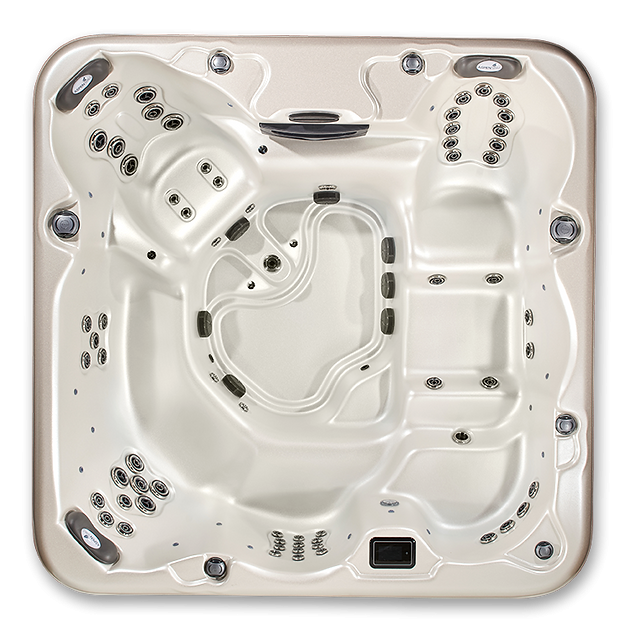 Pinnacle 7-Person Luxury Hot Tub | 8' Spa | Lounger + Captain's Chair + Love Seat | Great & Extreme Series | 220V
