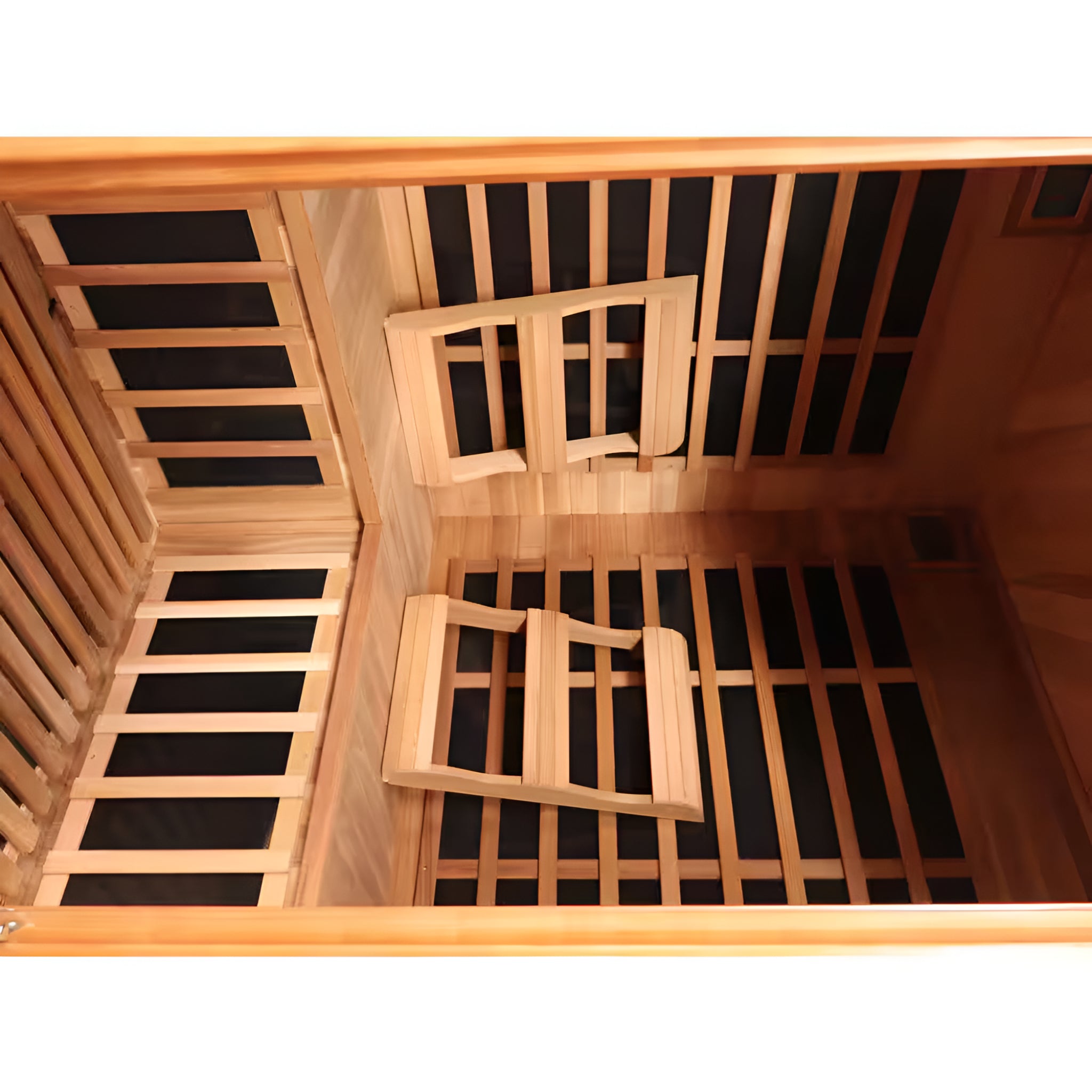 4-Person Corner FAR Infrared Sauna | Canadian Red Cedar | 10 Carbon-Nano Heaters | Chromotherapy