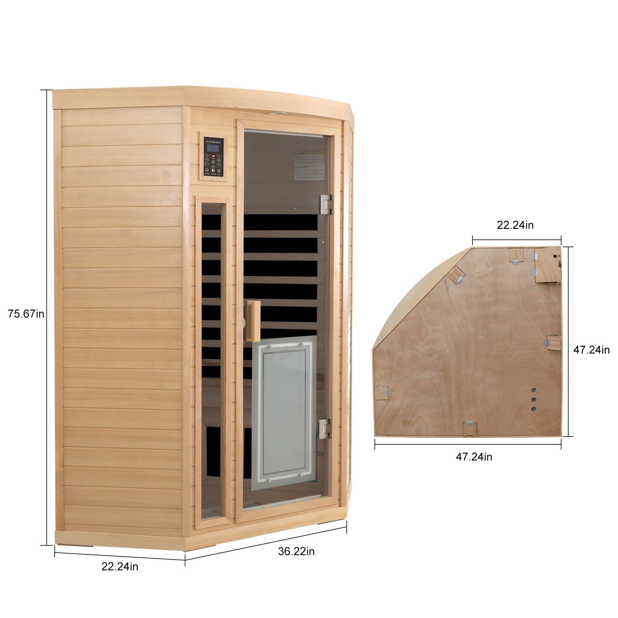 2-Person Low EMF Far Infrared Corner Sauna